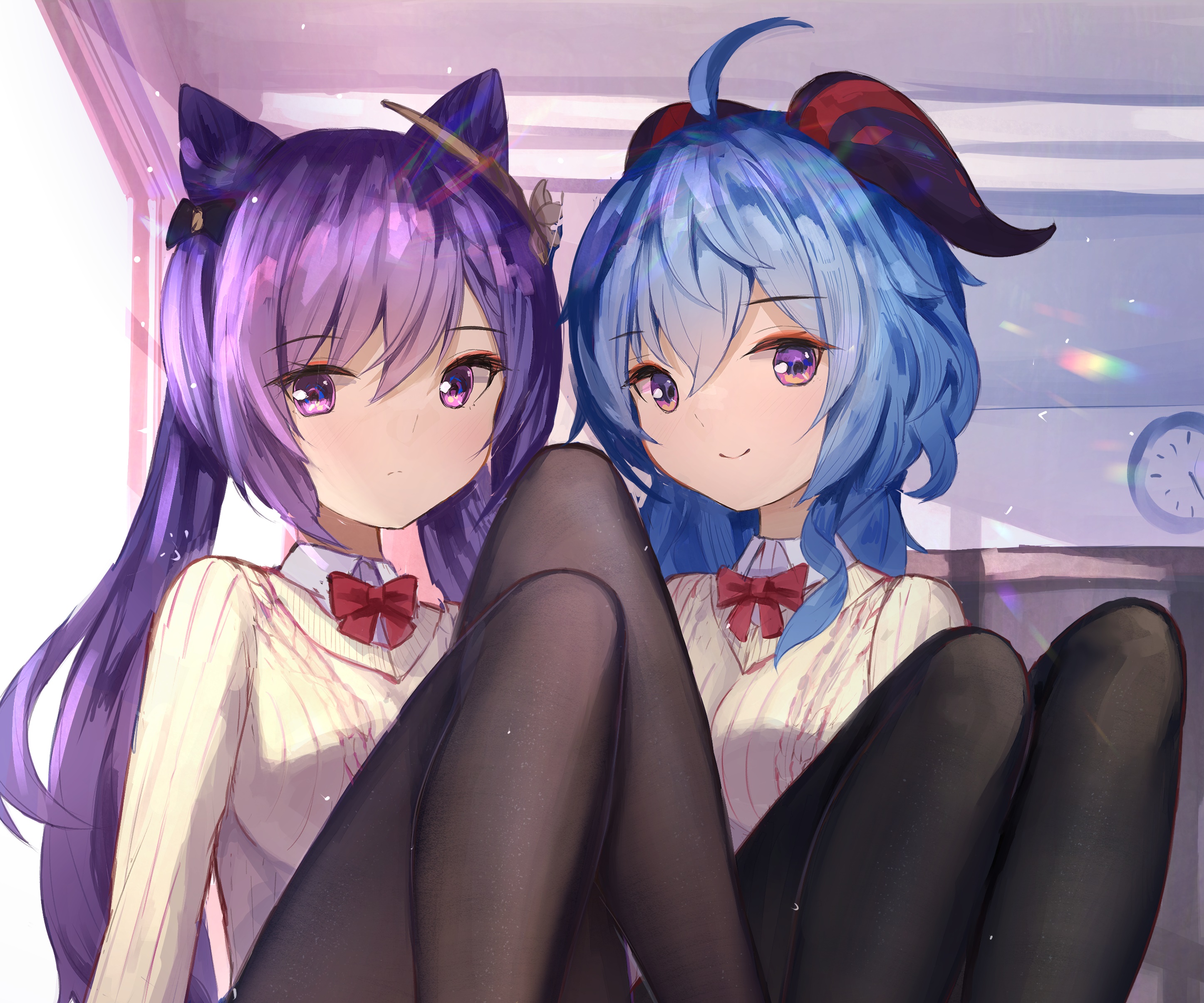 Keqing and Ganyu from Genshin Impact HD Wallpaper