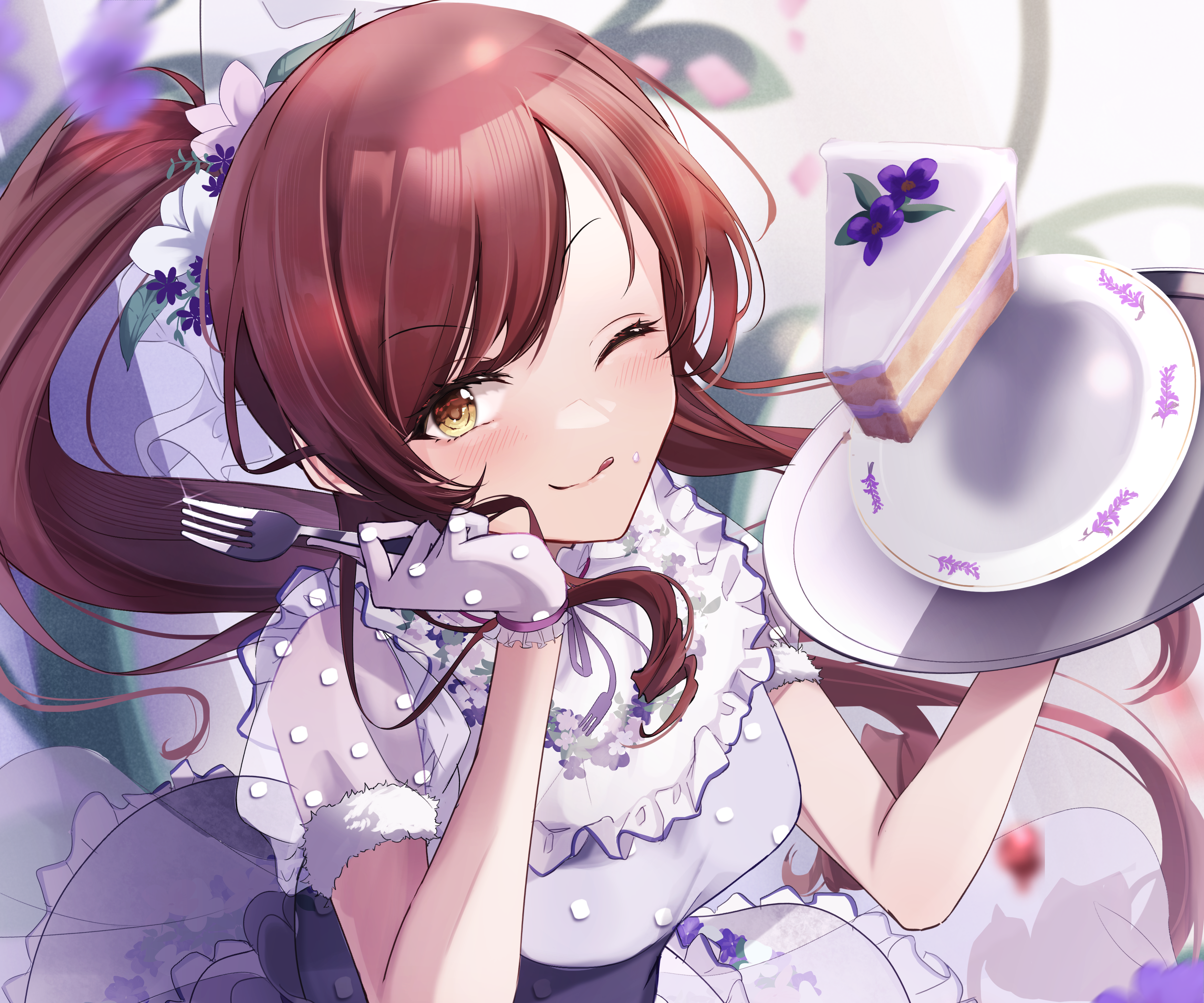 Amana Osaki from The IDOLM@STER: Shiny Colors with cake HD Wallpaper