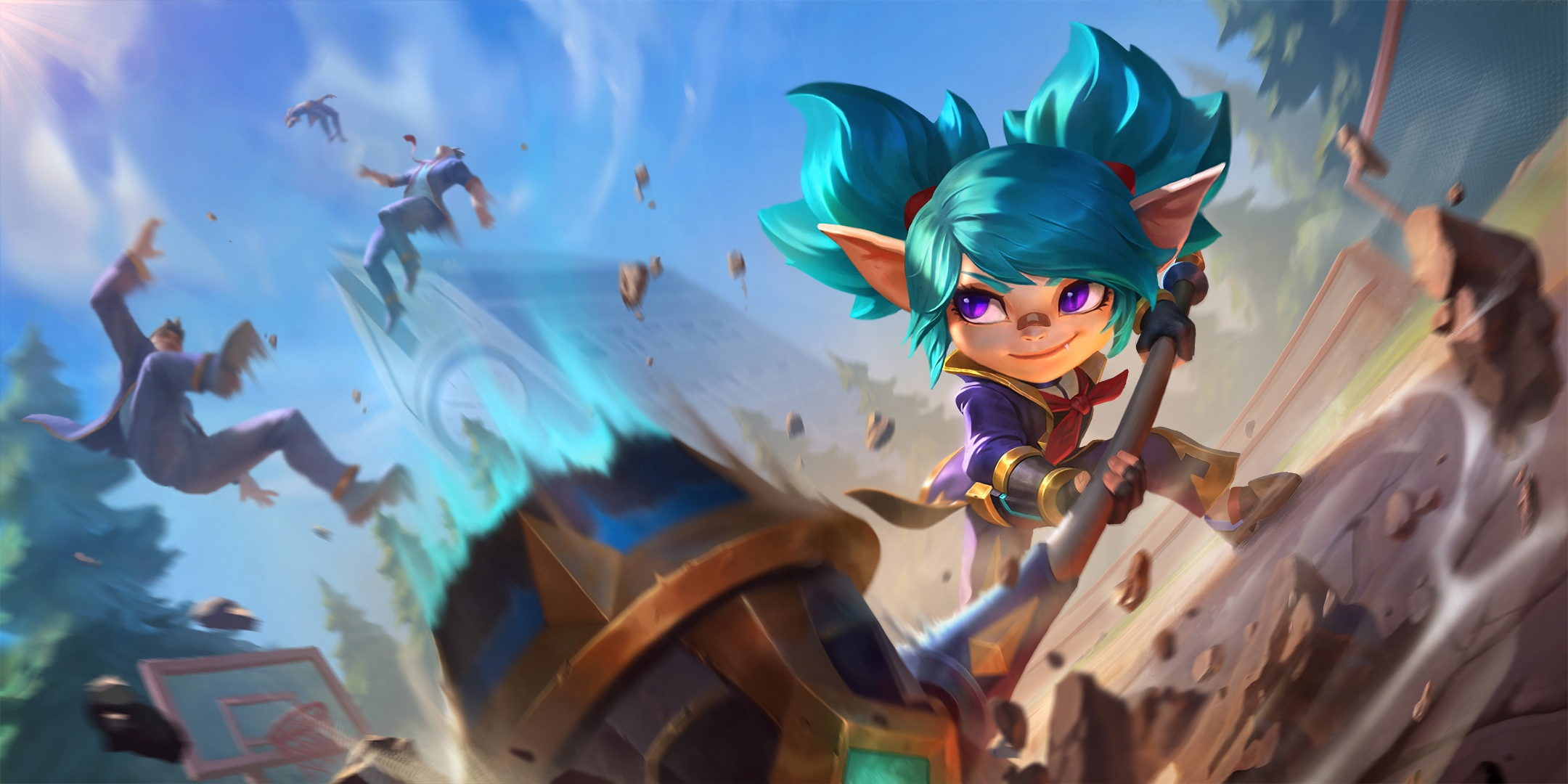 Poppy from League of Legends with a hammer HD Wallpaper