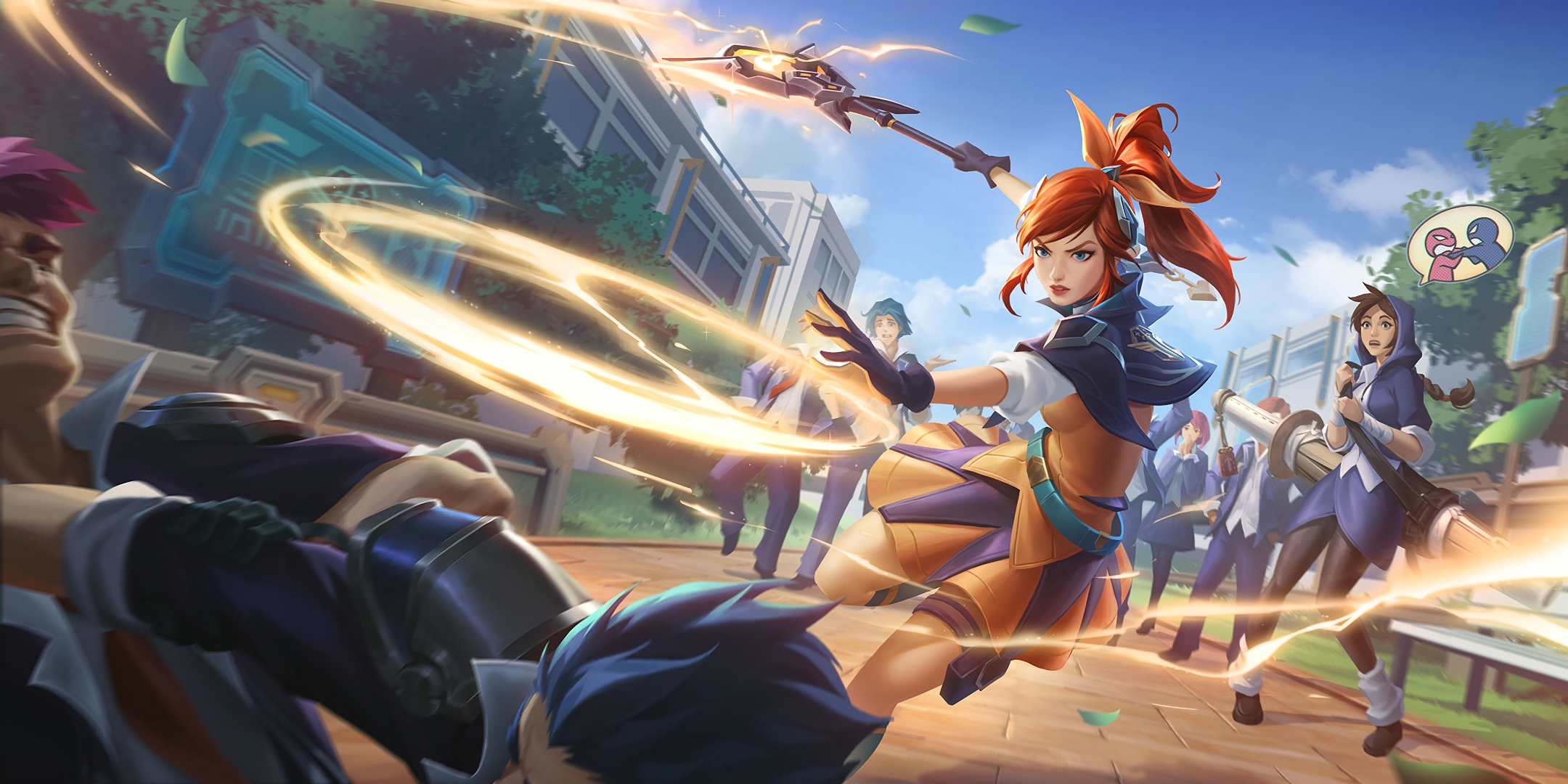 Lux from League of Legends in a school setting HD Wallpaper