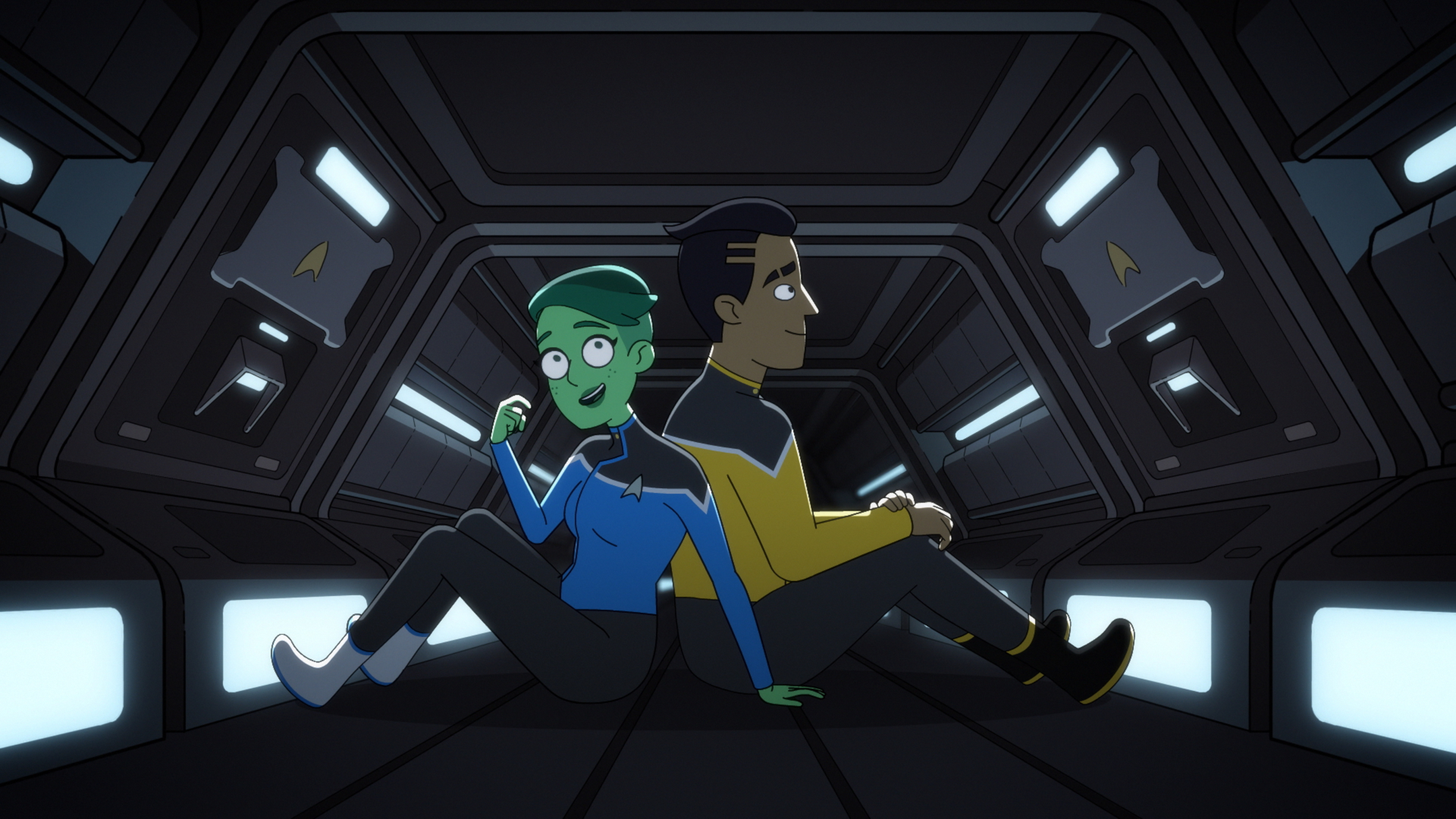 D'Vana Tendi and Sam Rutherford from Star Trek: Lower Decks HD Wallpaper