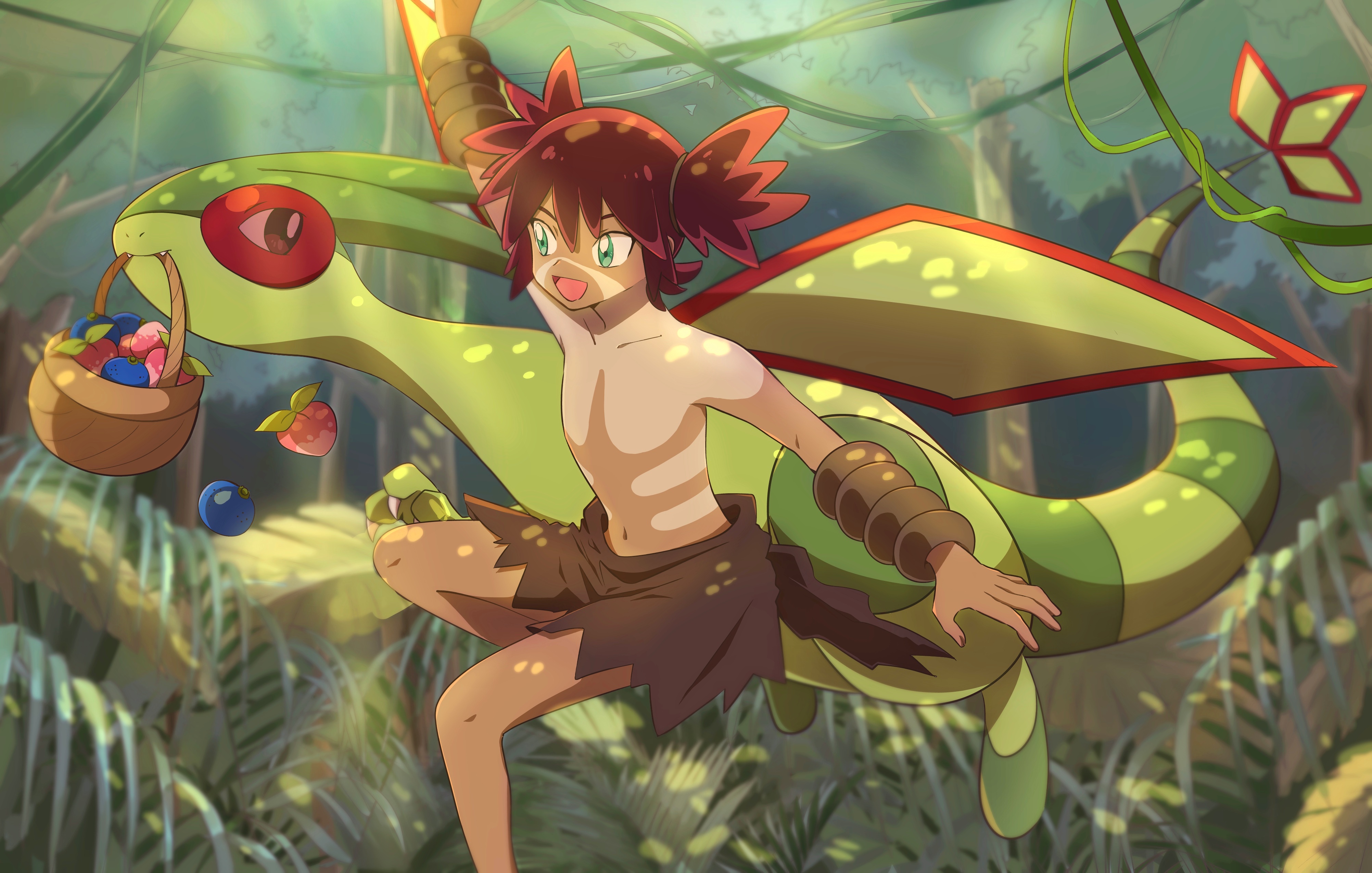 Koko and Flygon from Pokémon: Secrets of the Jungle HD Wallpaper