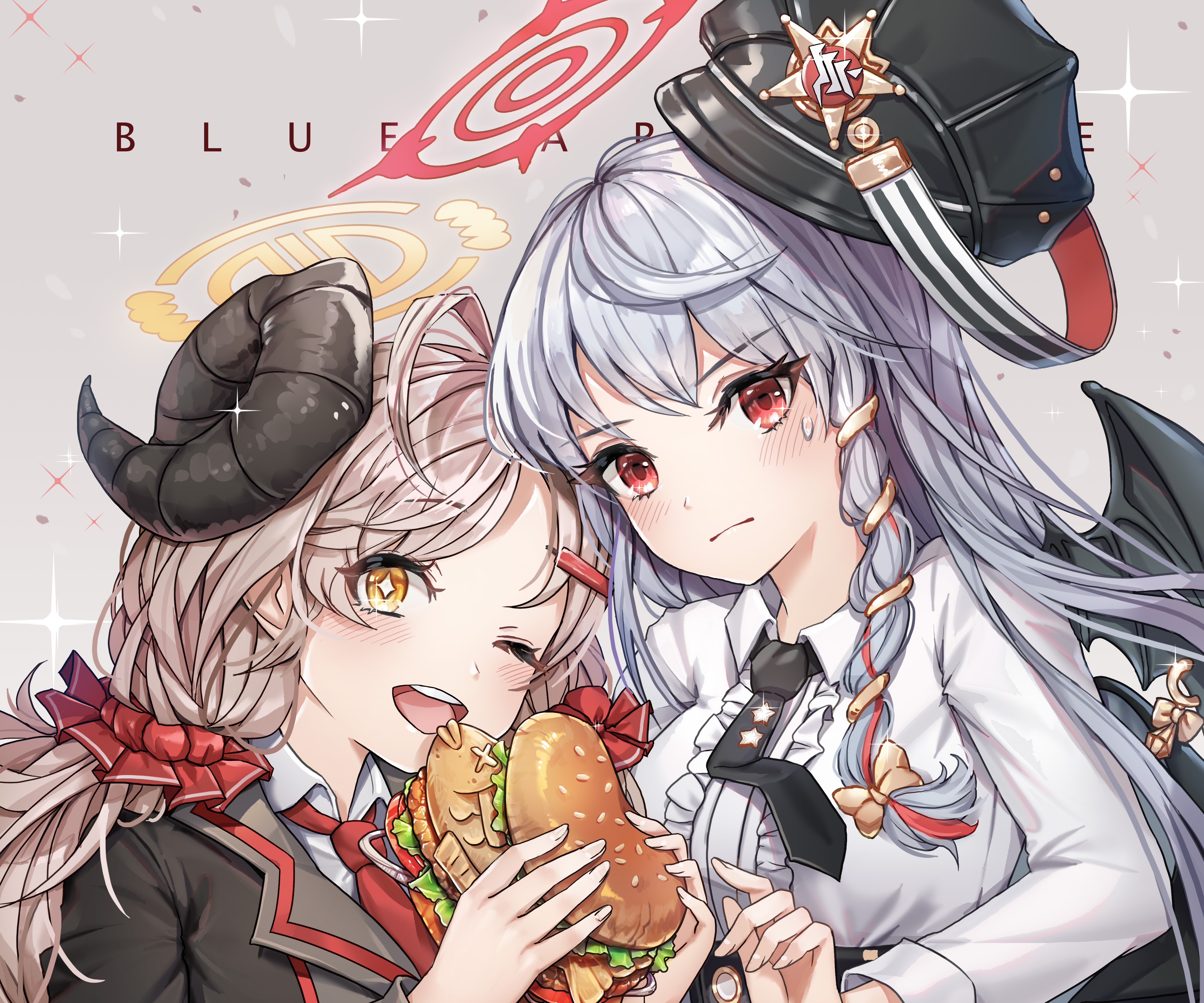 Blue Archive 4K: Shishidou Izumi and Kurodate Haruna HD Wallpaper