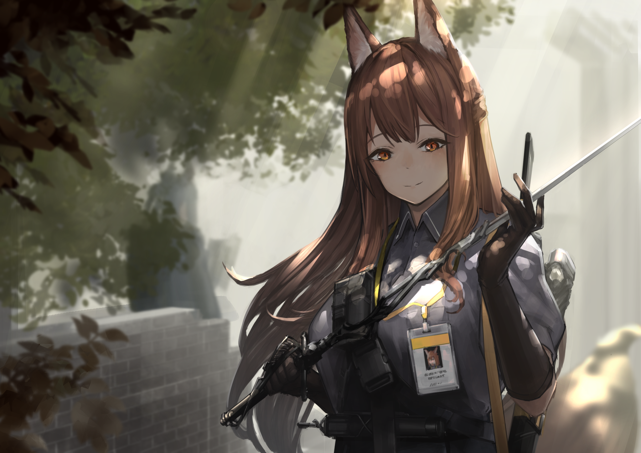 Franka from Arknights holding a weapon HD Wallpaper