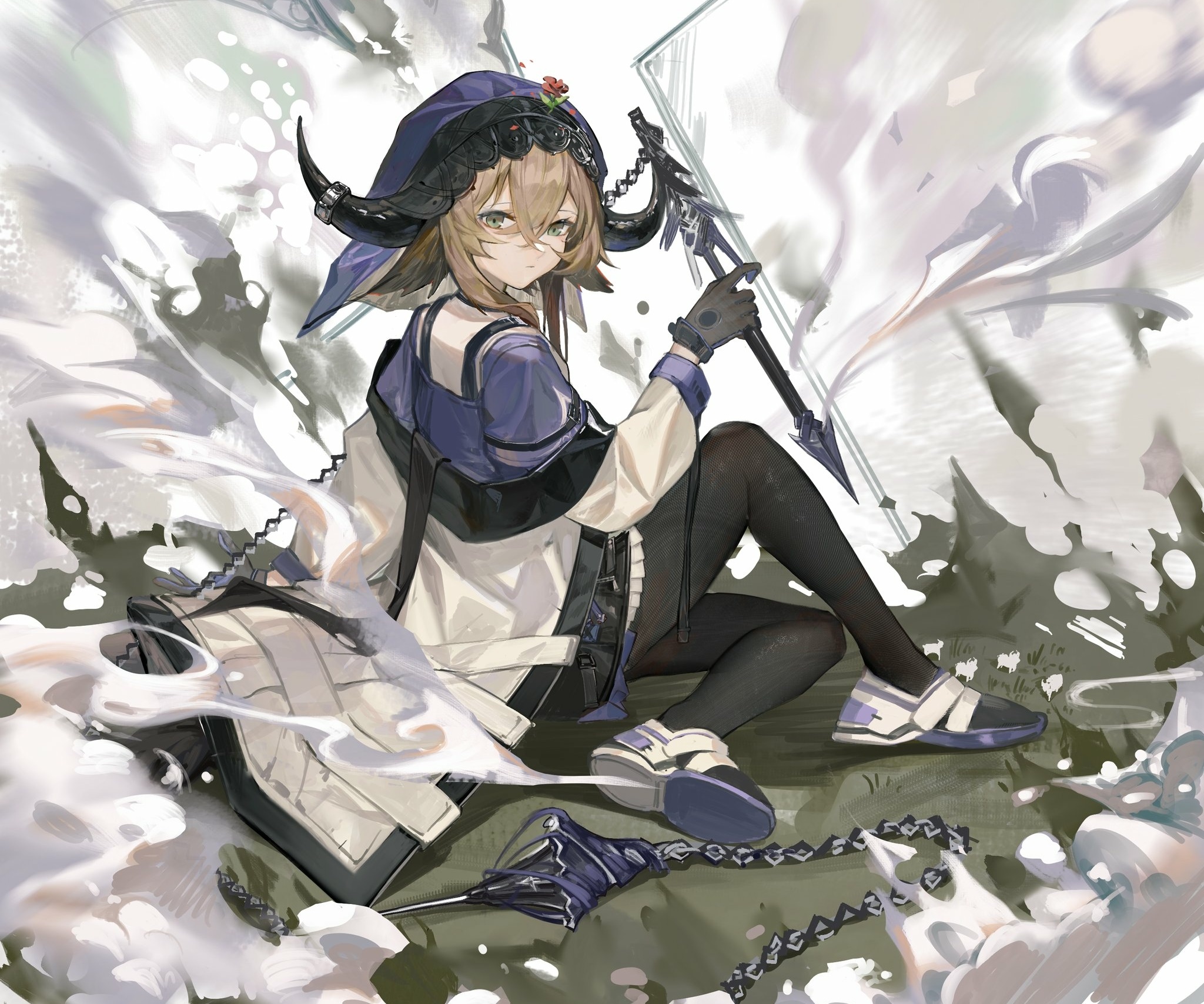 Pallas from Arknights HD Wallpaper