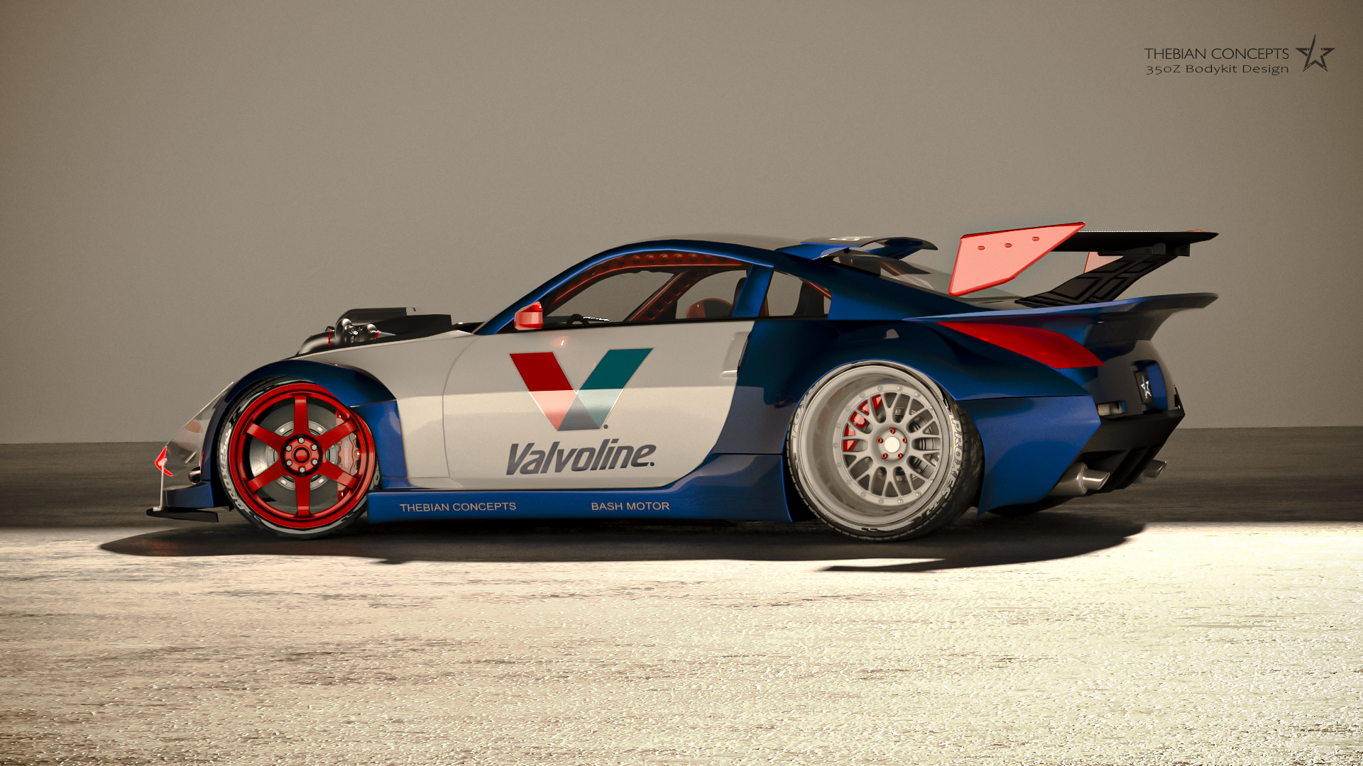Valvoline Nissan 350Z Bodykit Design HD Wallpaper