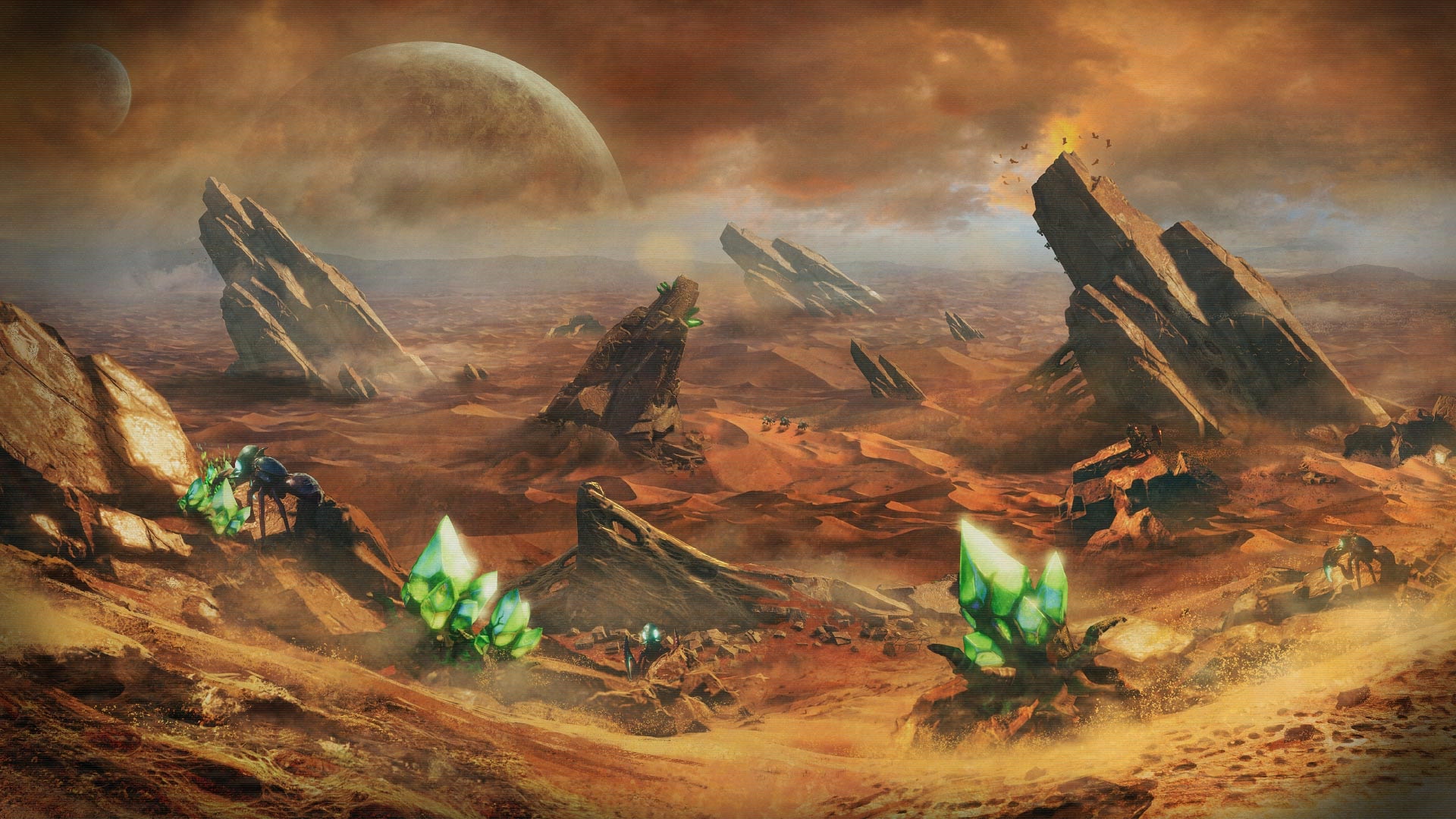 The Riftbreaker alien planet landscape HD Wallpaper