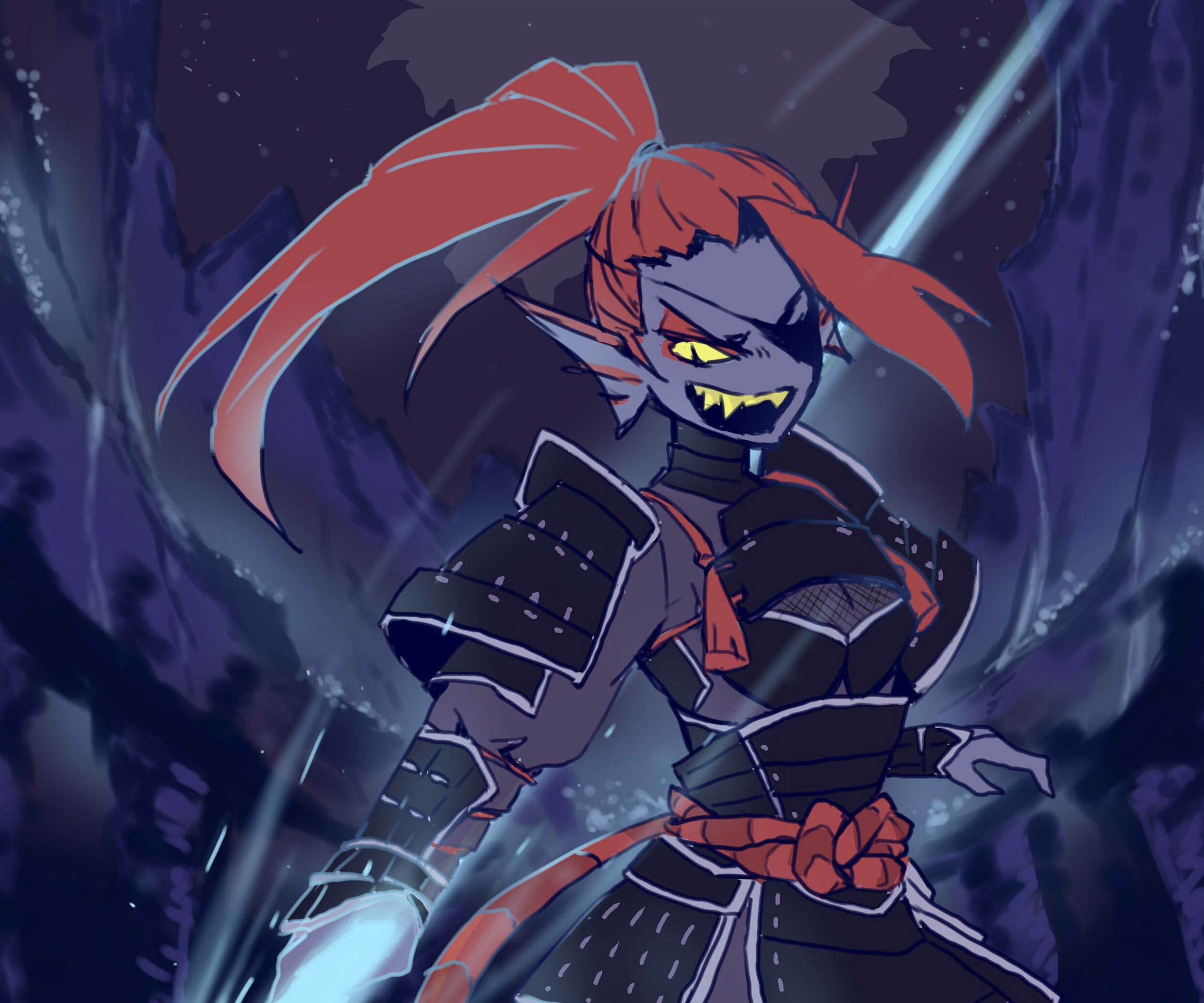 Undyne the Undying from Undertale HD Wallpaper