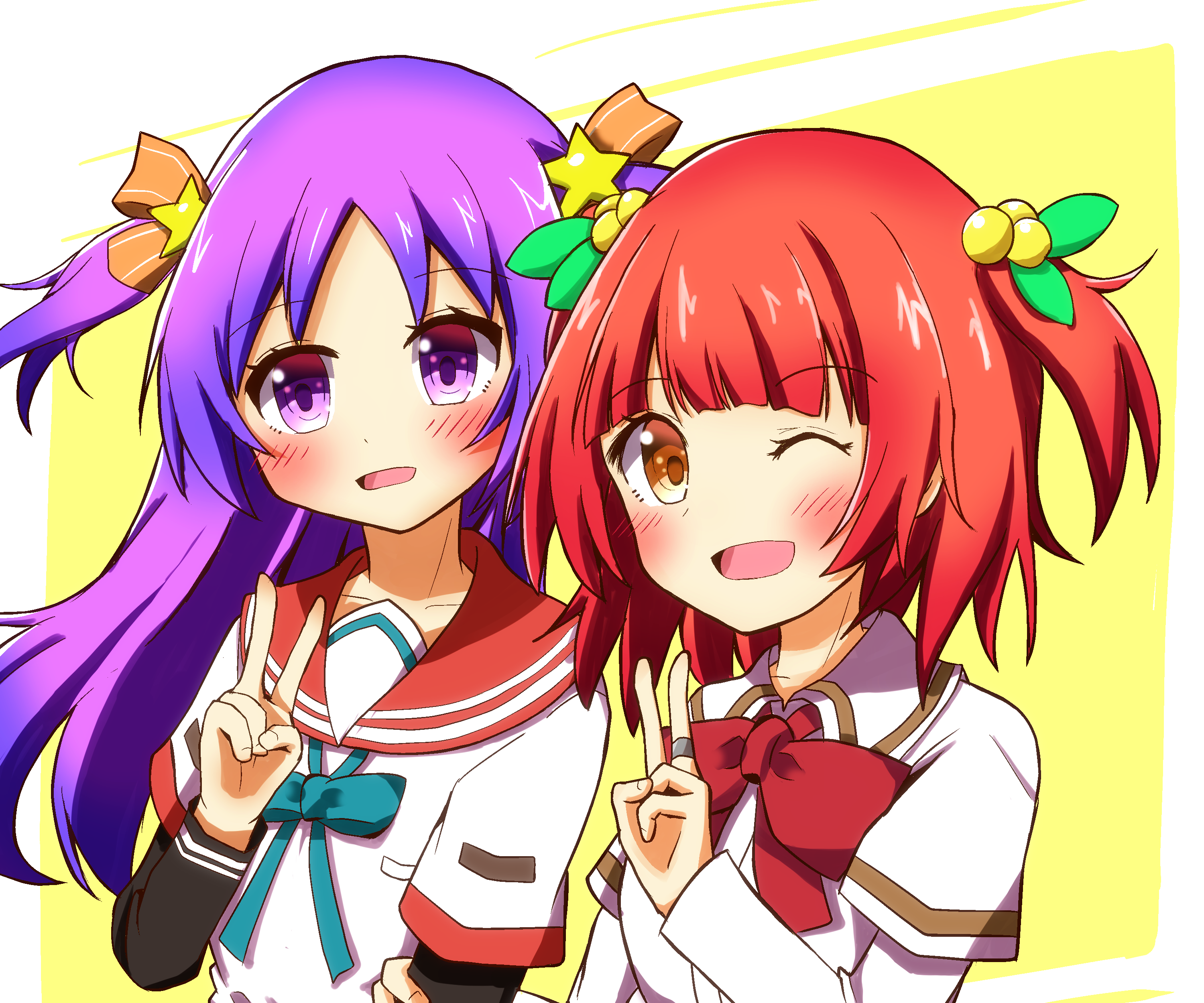 Kaede Akino and Karin Misono from Magia Record HD Wallpaper