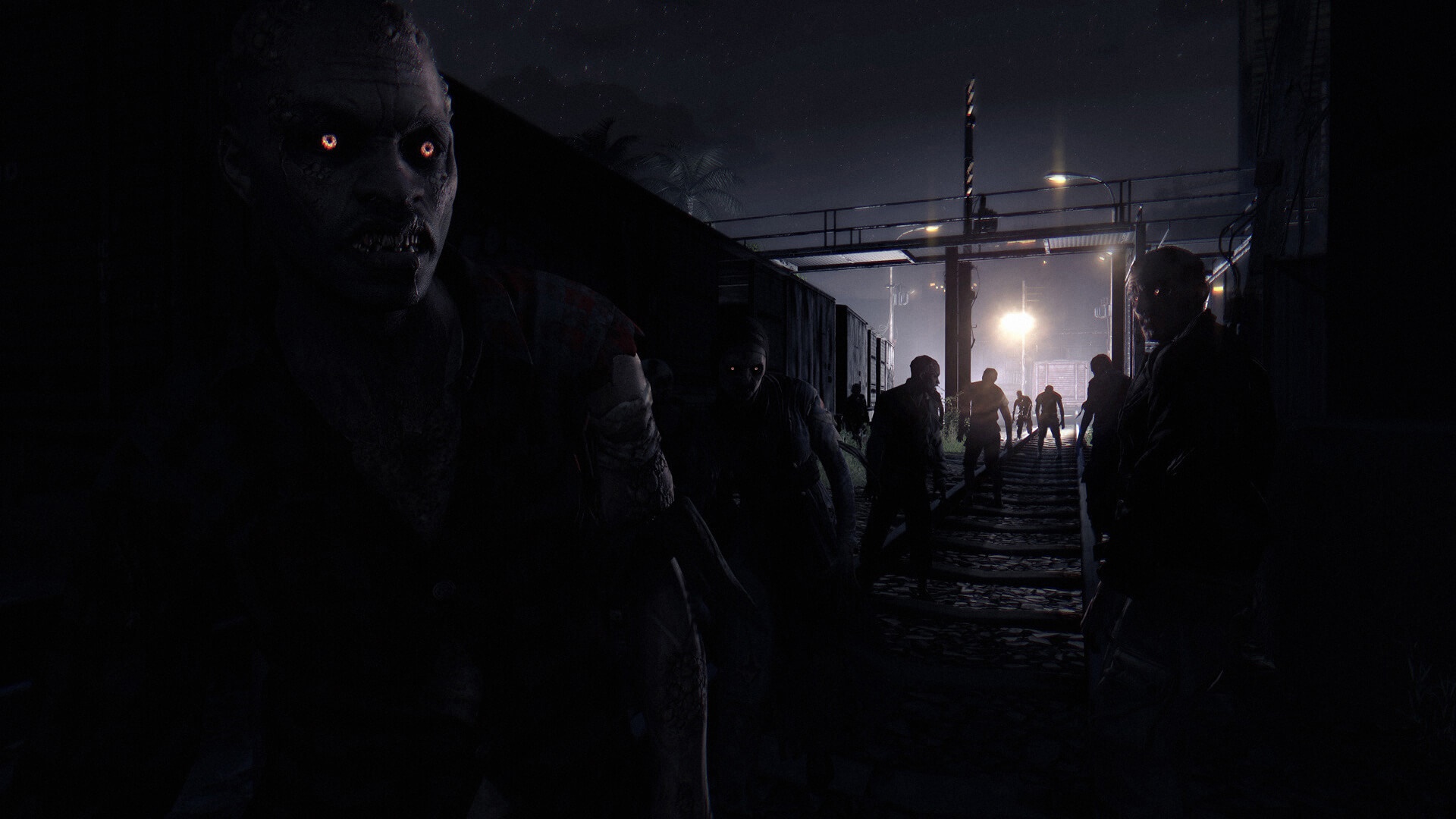 Zombies on train tracks in Dying Light HD Wallpaper