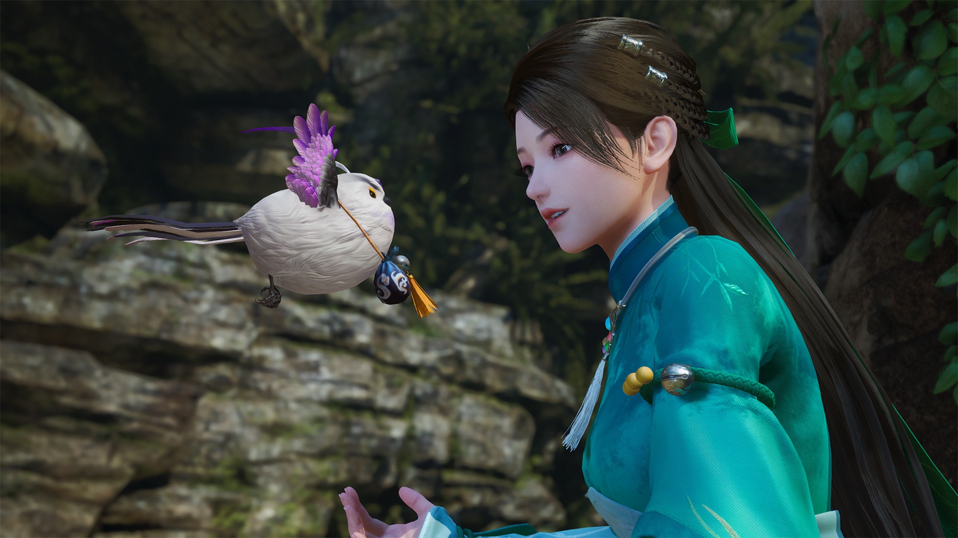 Bai Moqing and a bird from Chinese Paladin: Sword And Fairy 7 HD Wallpaper