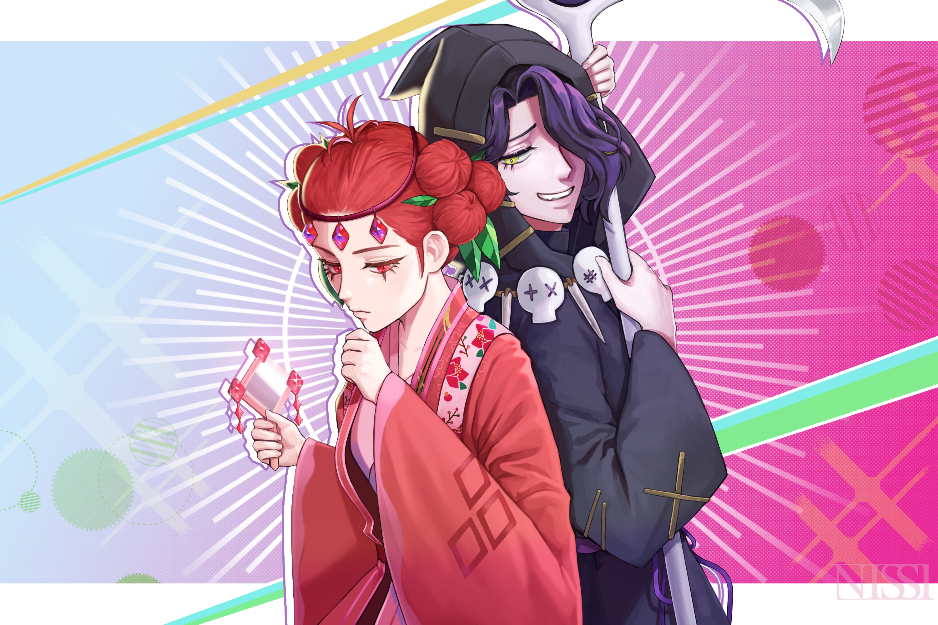 Licorice Cookie and Pomegranate Cookie from Cookie Run HD Wallpaper