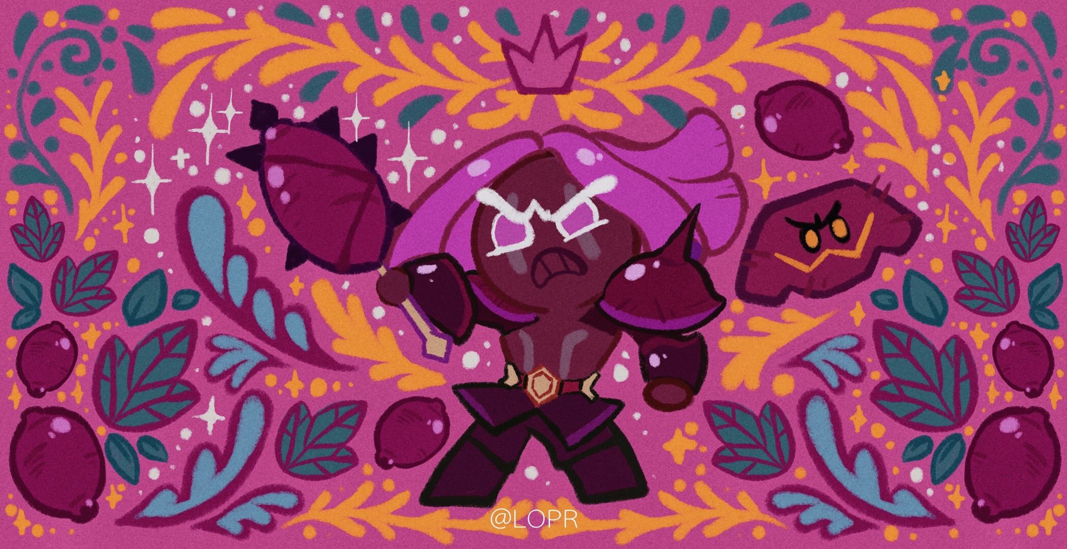 Purple Yam Cookie from Cookie Run: OvenBreak HD Wallpaper