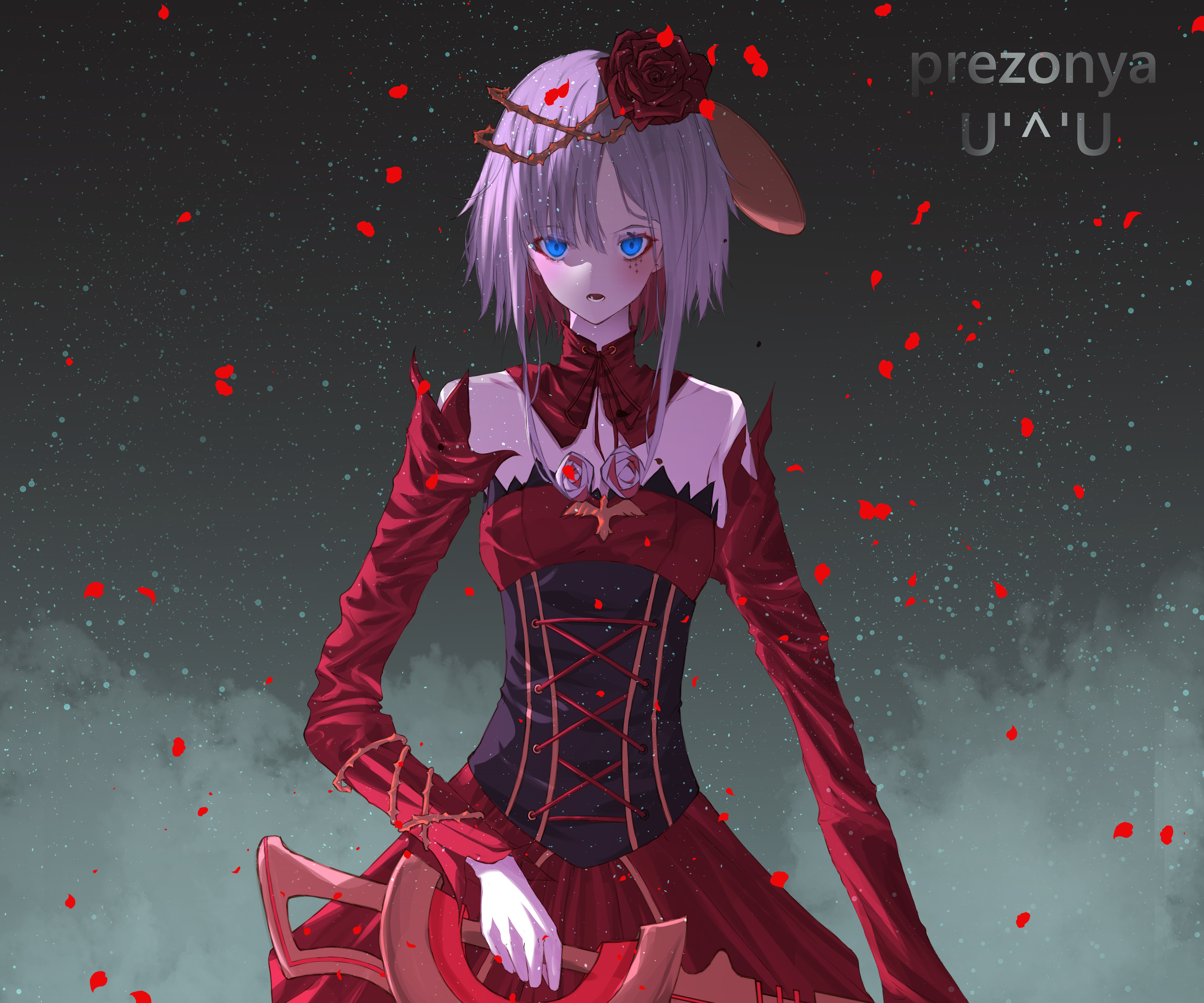 Destiny (Takt Op. Destiny) character with rose crown HD Wallpaper