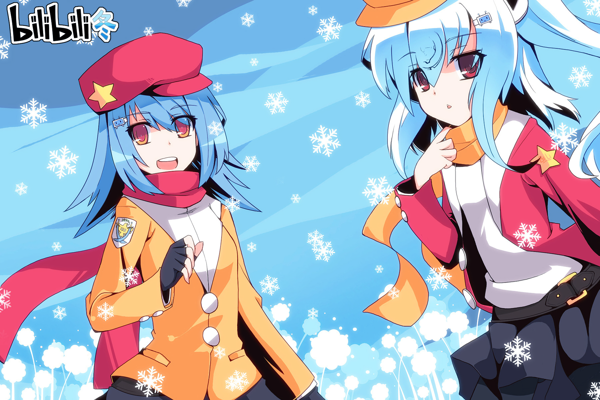 Bili Bili Girls 22 and 33 in Winter HD Wallpaper
