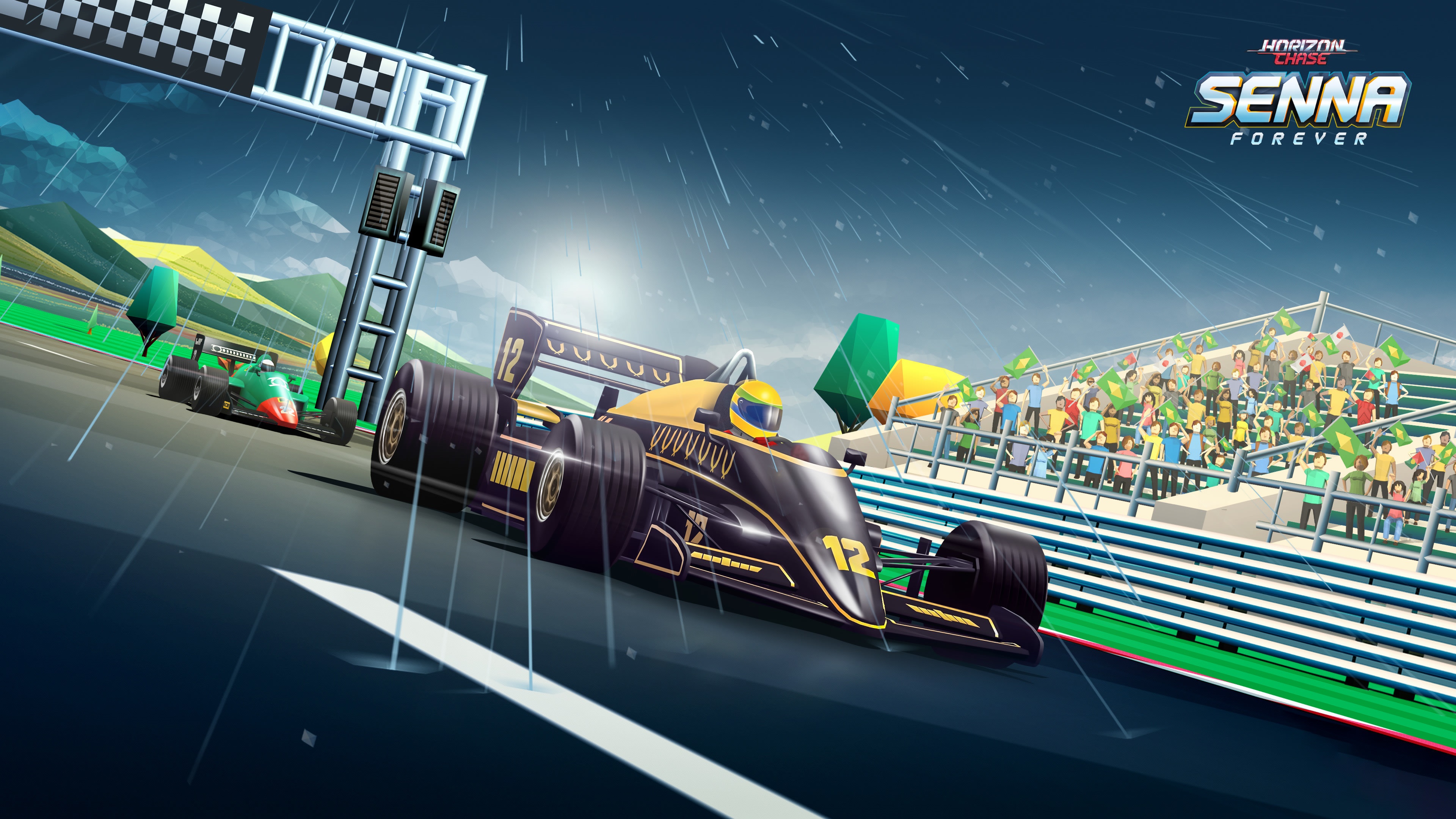 Horizon Chase Senna Forever racing game HD Wallpaper