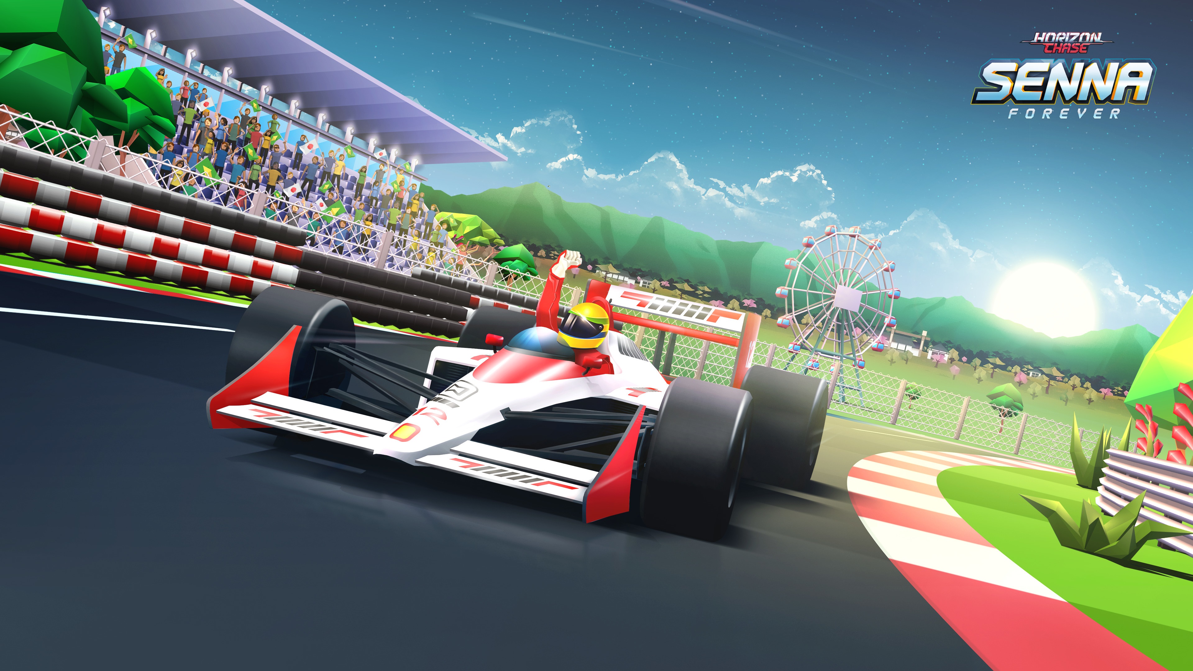 Horizon Chase Senna Forever racing game HD Wallpaper