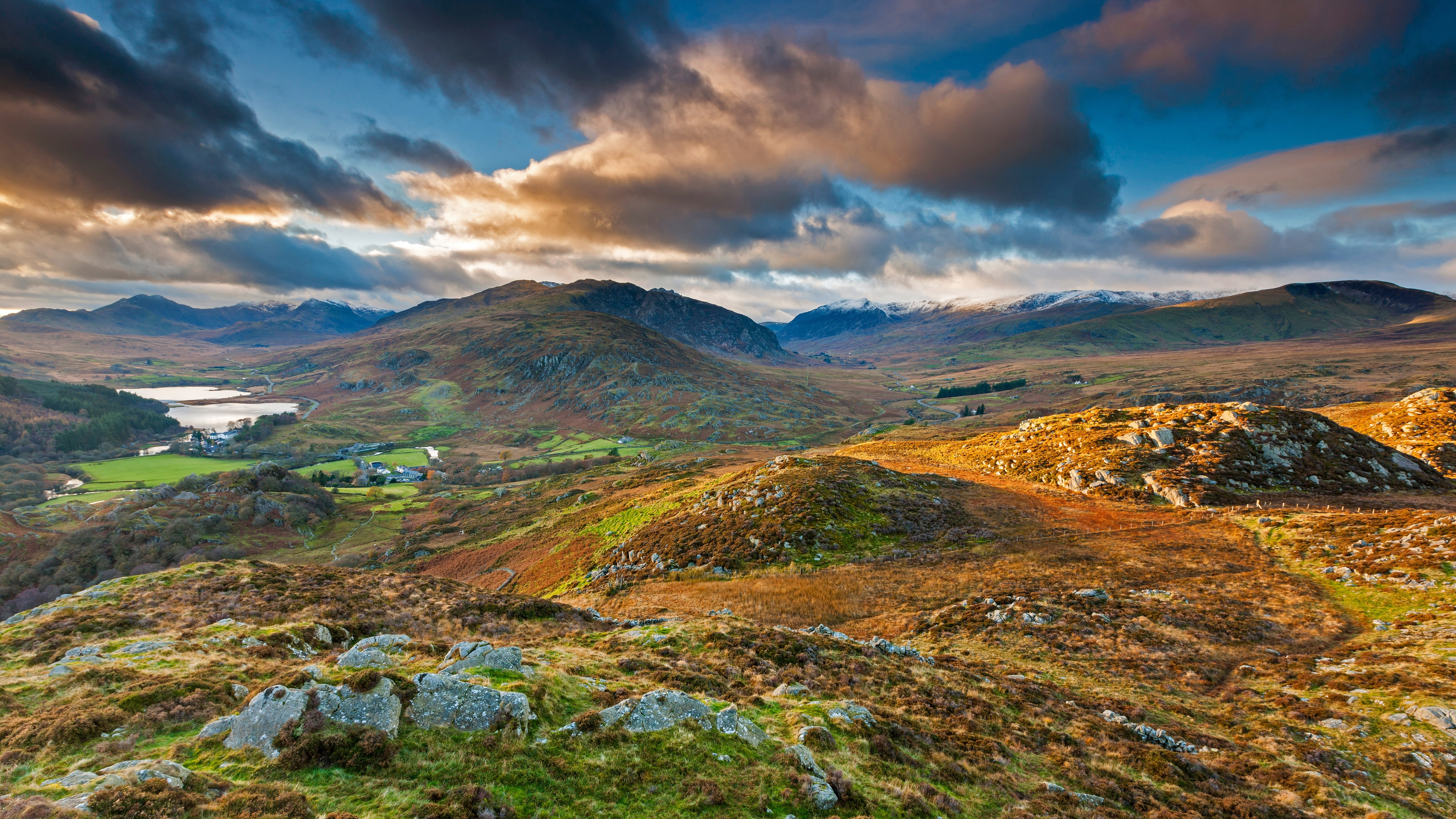Capel Curig village in Snowdonia National Park, Wales HD Wallpaper