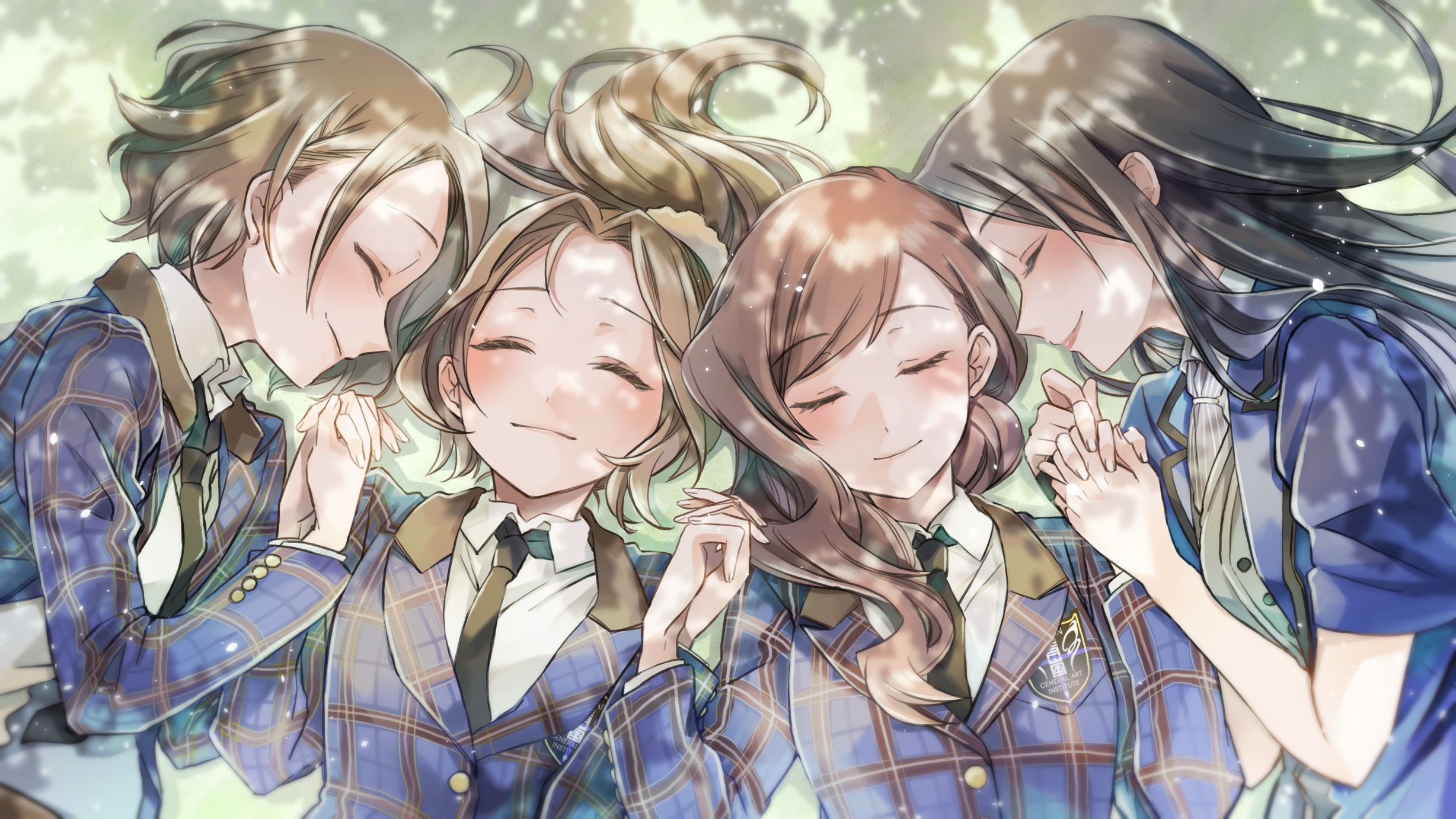 Suzu Minase, Kyoko Yakumo, Koharu Yanagi, Hisame Honami from Shoujo☆Kageki Revue Starlight HD Wallpaper