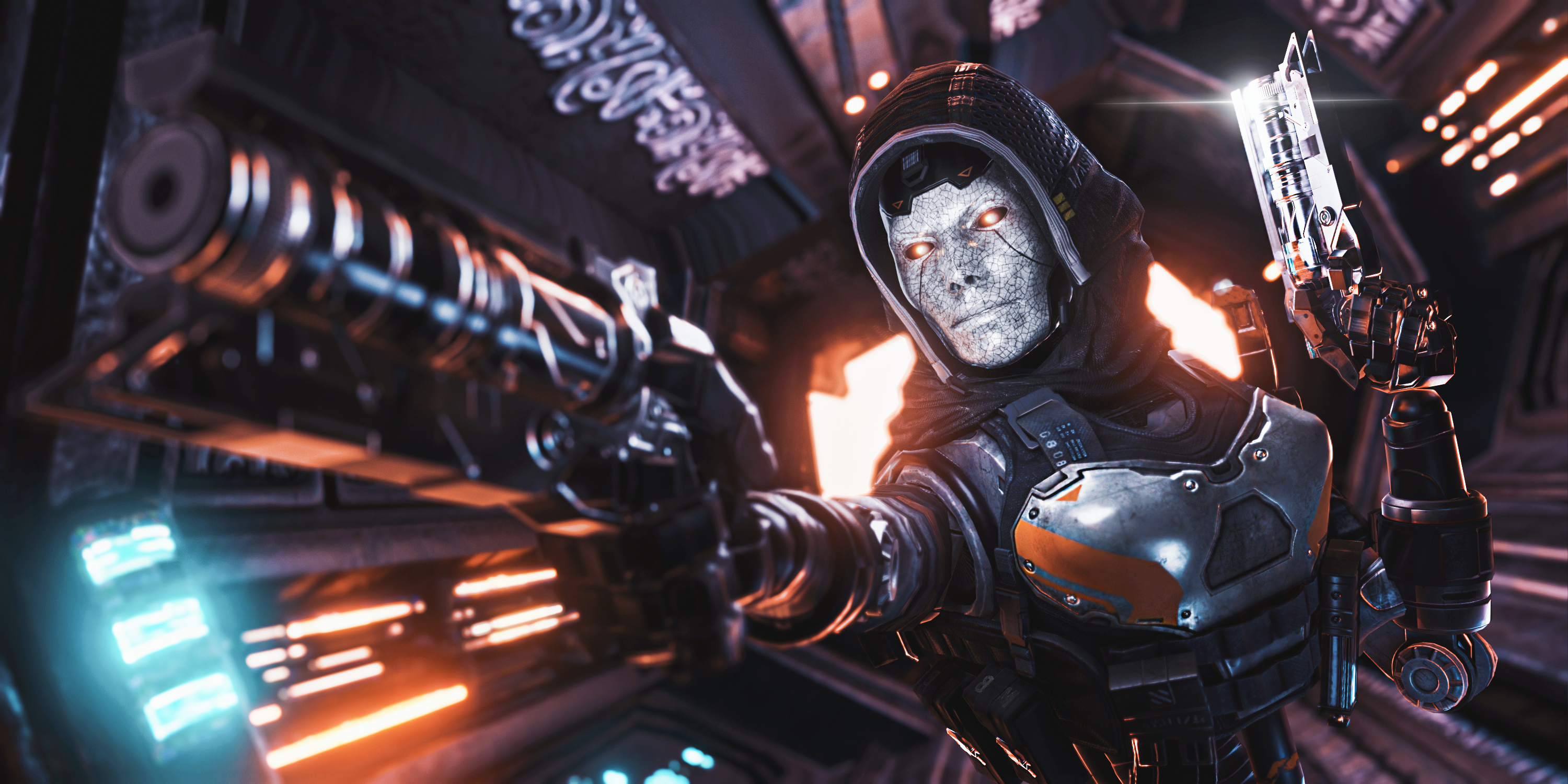 Ash from Apex Legends holding two guns HD Wallpaper