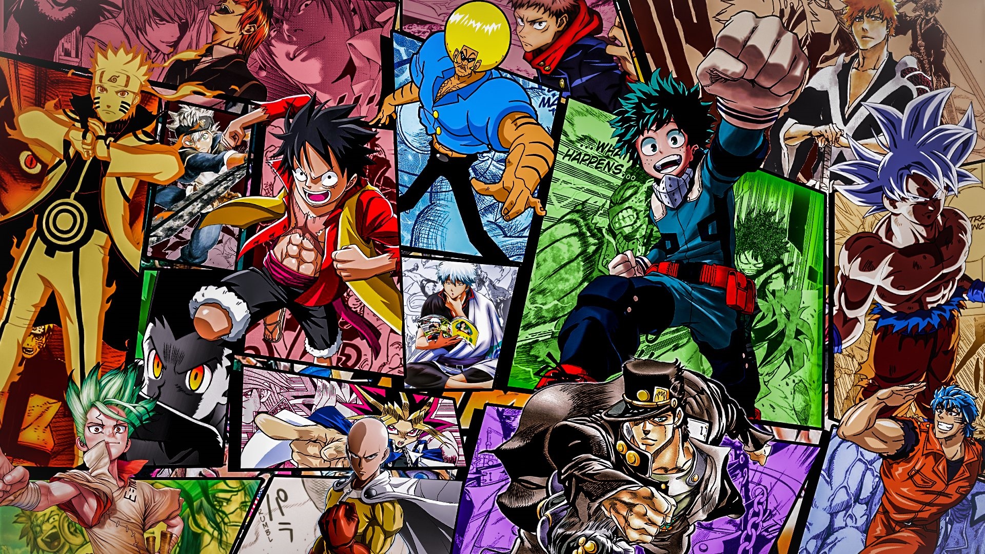 Anime Crossover Collage HD Wallpaper
