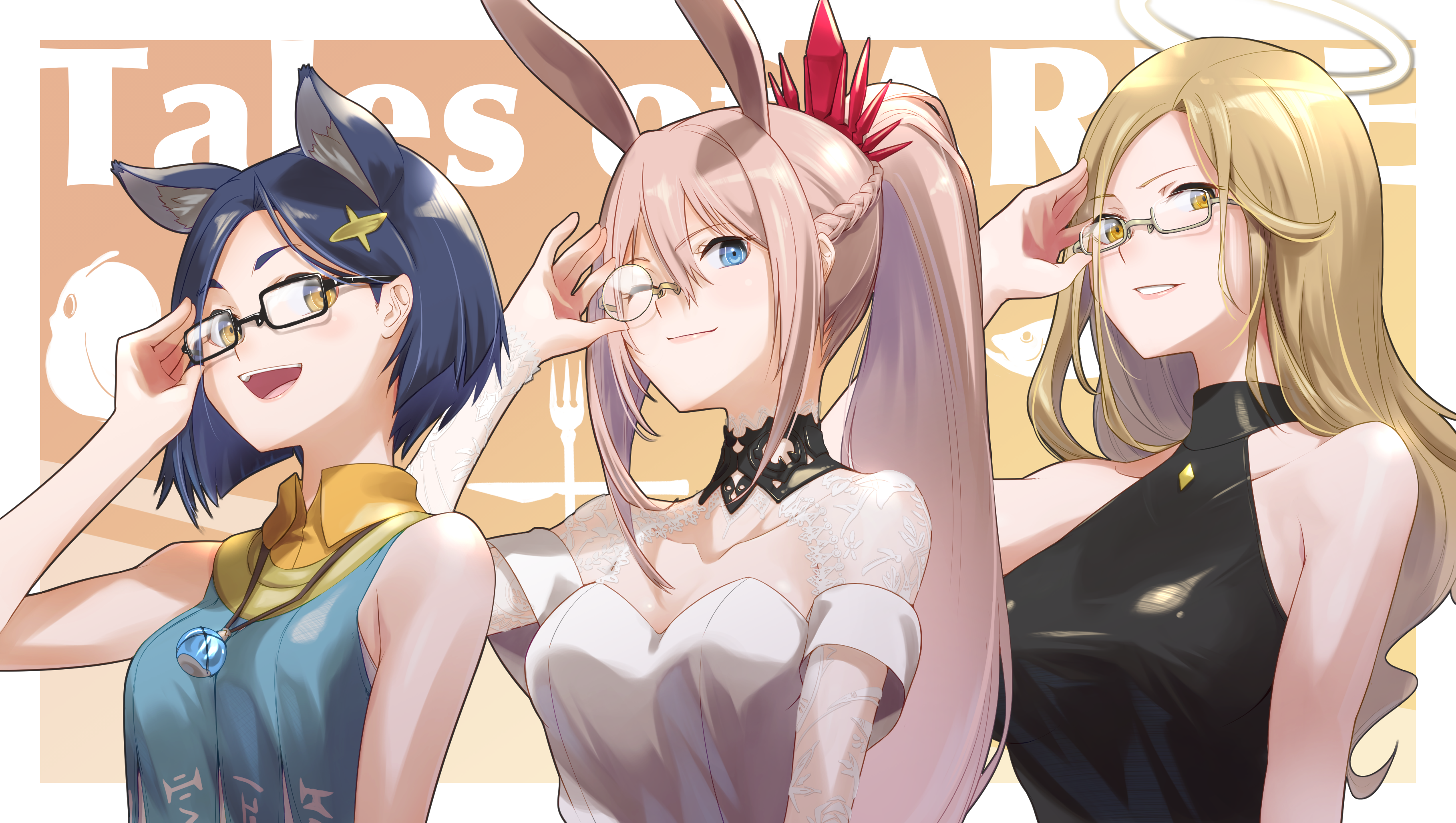 Tales of Arise characters Rinwell, Shionne, and Kisara HD Wallpaper