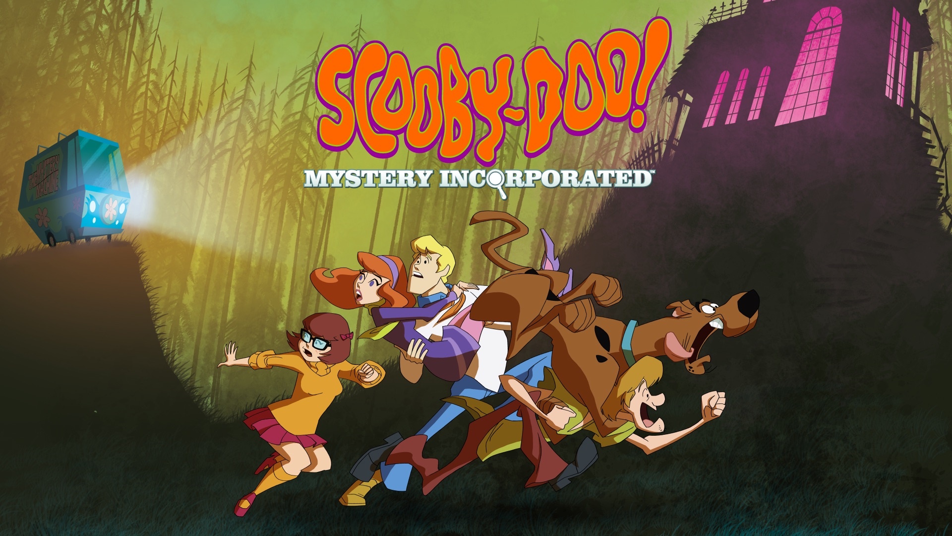 Scooby-Doo! Mystery Incorporated Characters and Mystery Machine HD Wallpaper