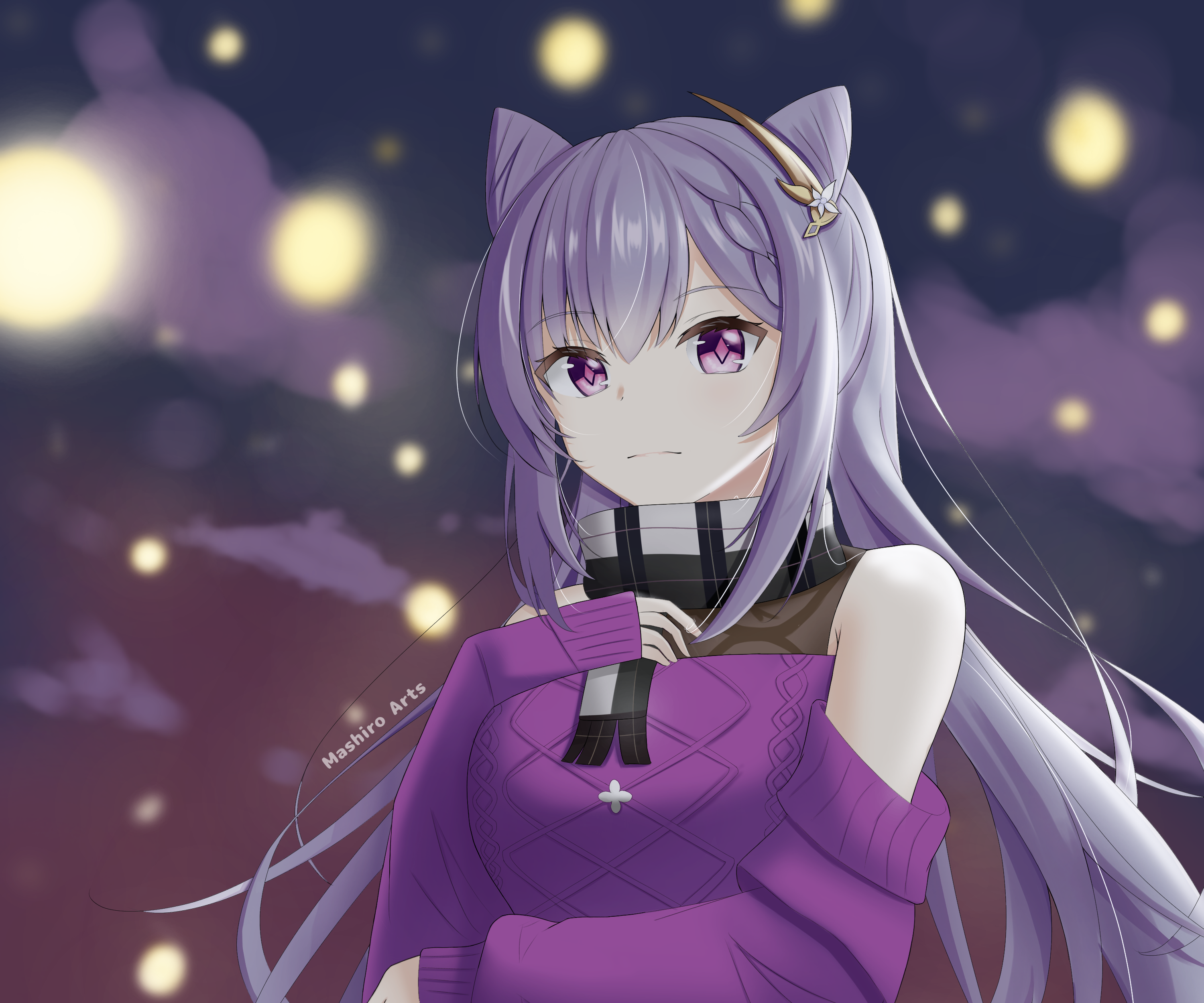 Keqing from Genshin Impact HD Wallpaper