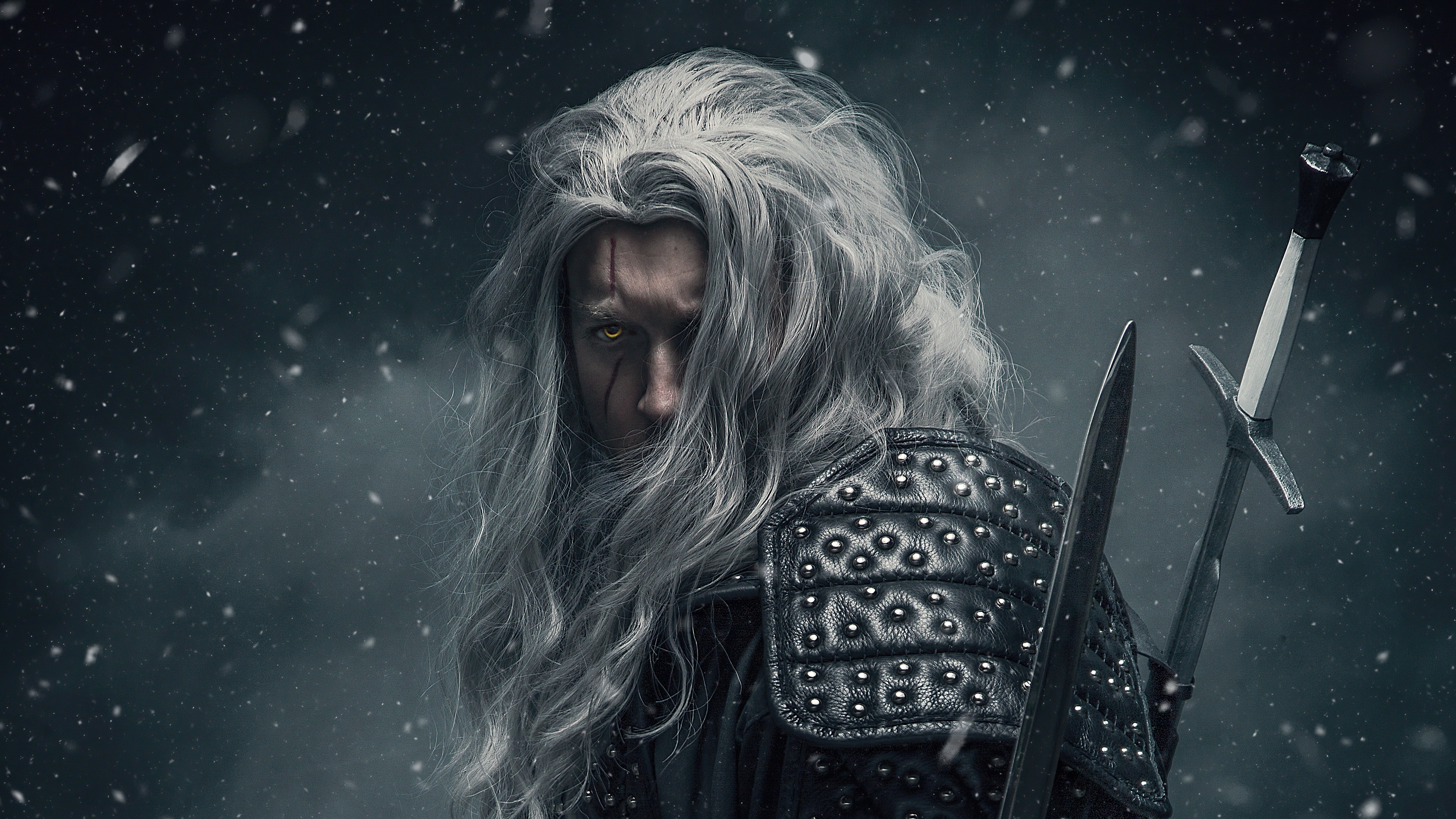 Geralt of Rivia Cosplay 4K HD Wallpaper