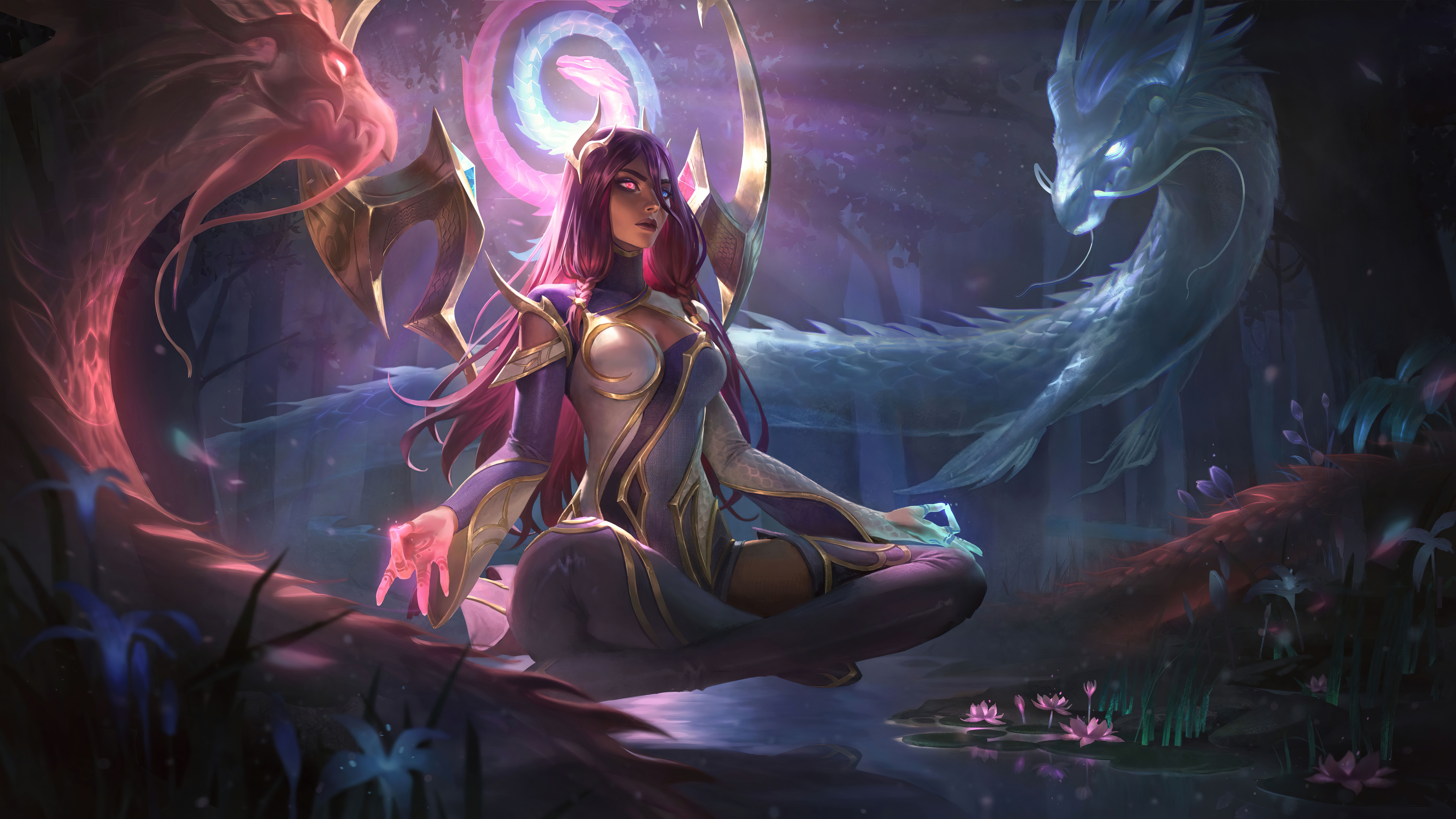 Tranquility Dragon Karma from League of Legends HD Wallpaper
