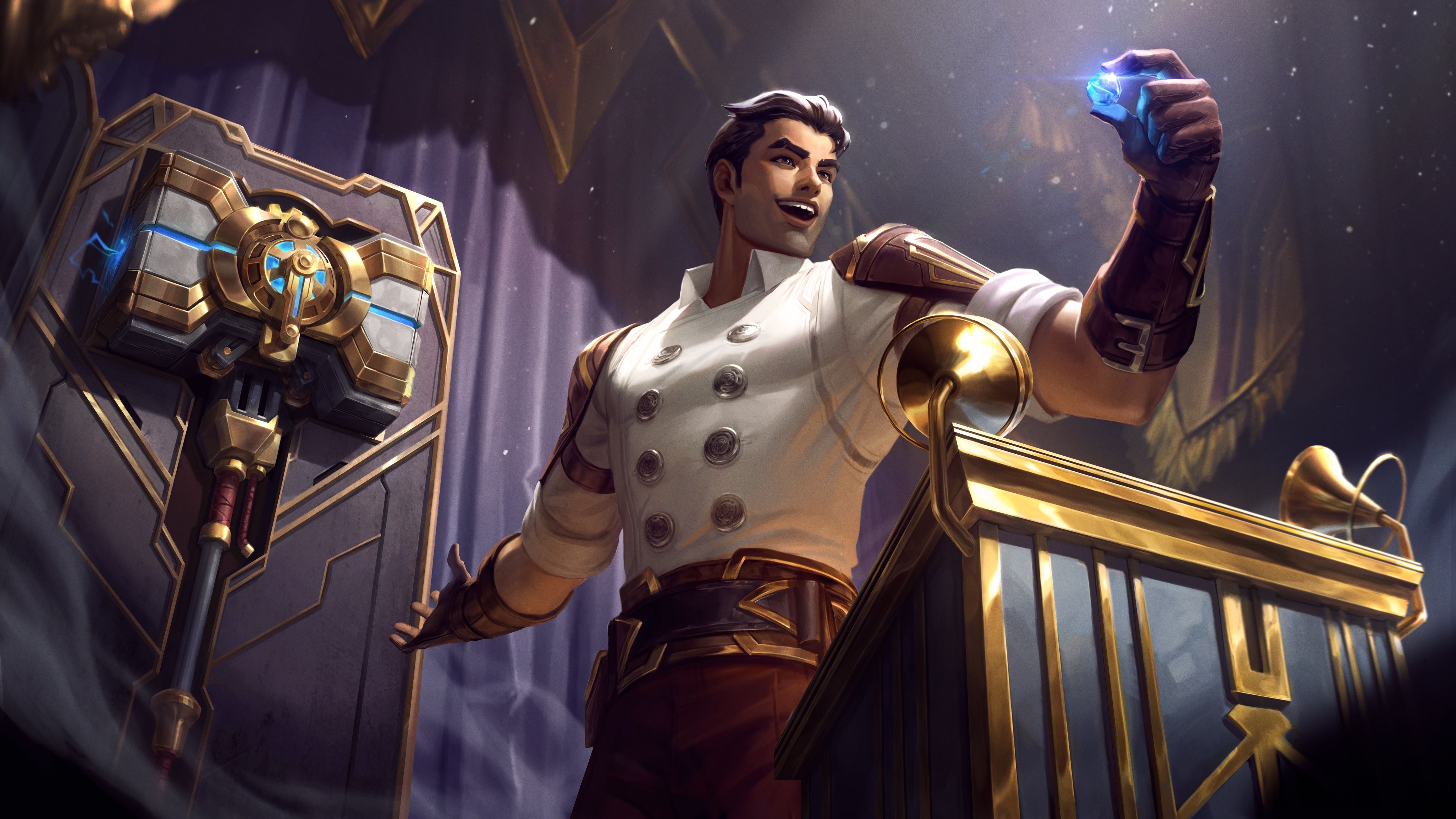 Jayce from Arcane holding a Hextech crystal HD Wallpaper