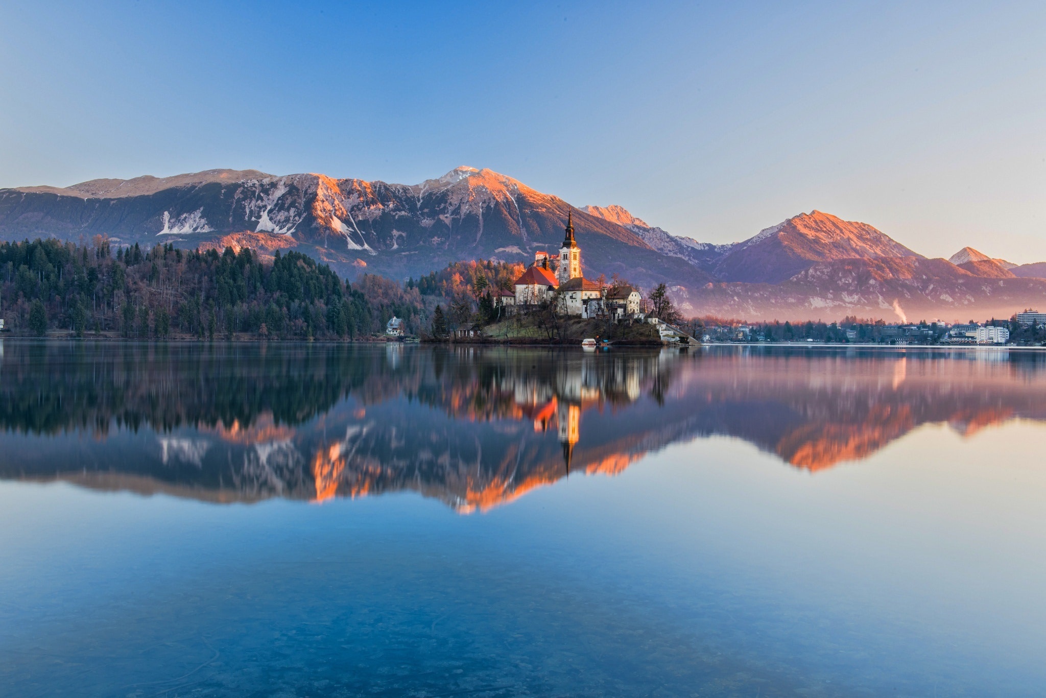 Assumption of Mary Church on Lake Bled, Slovenia HD Wallpaper