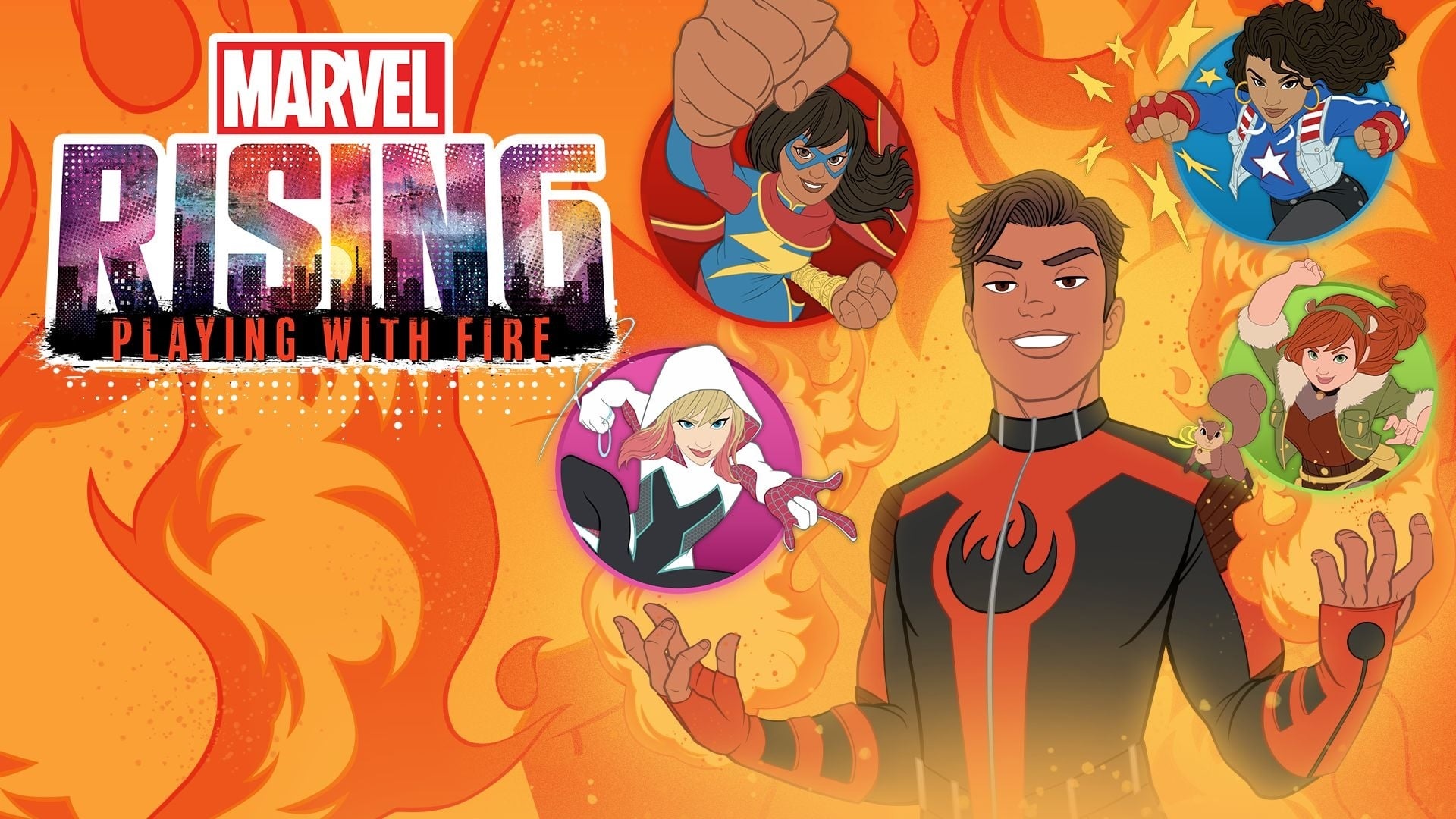 Marvel Rising Playing with Fire characters HD Wallpaper