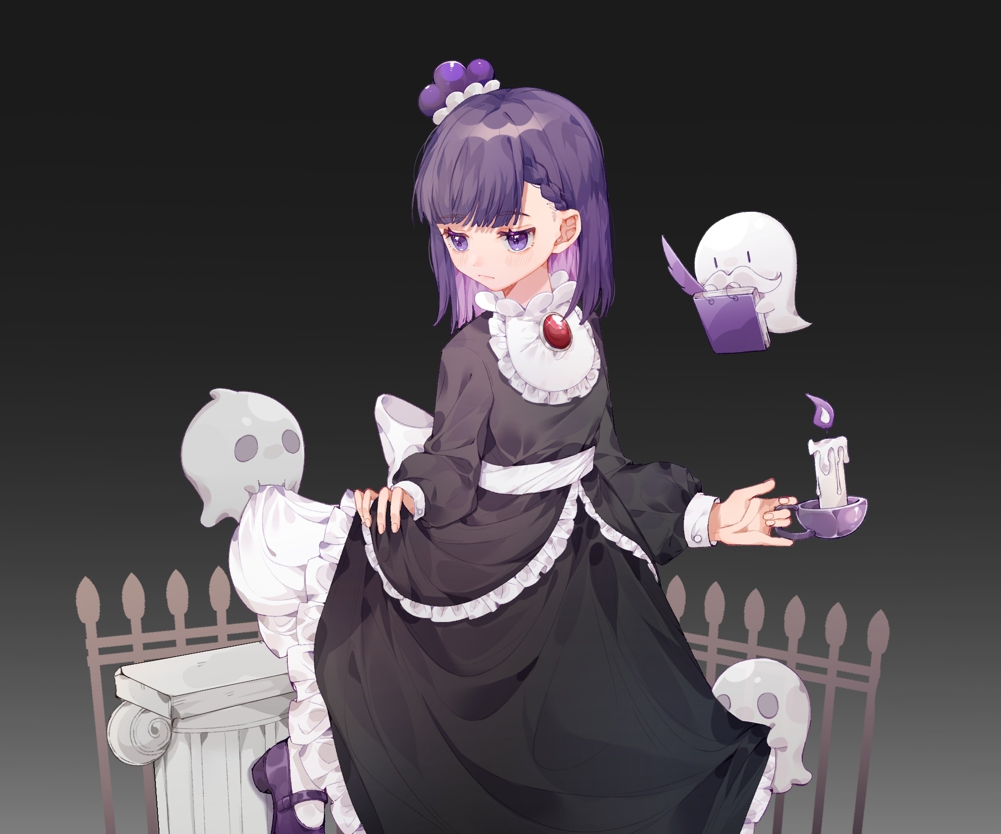 Blackberry Cookie from Cookie Run with ghosts HD Wallpaper