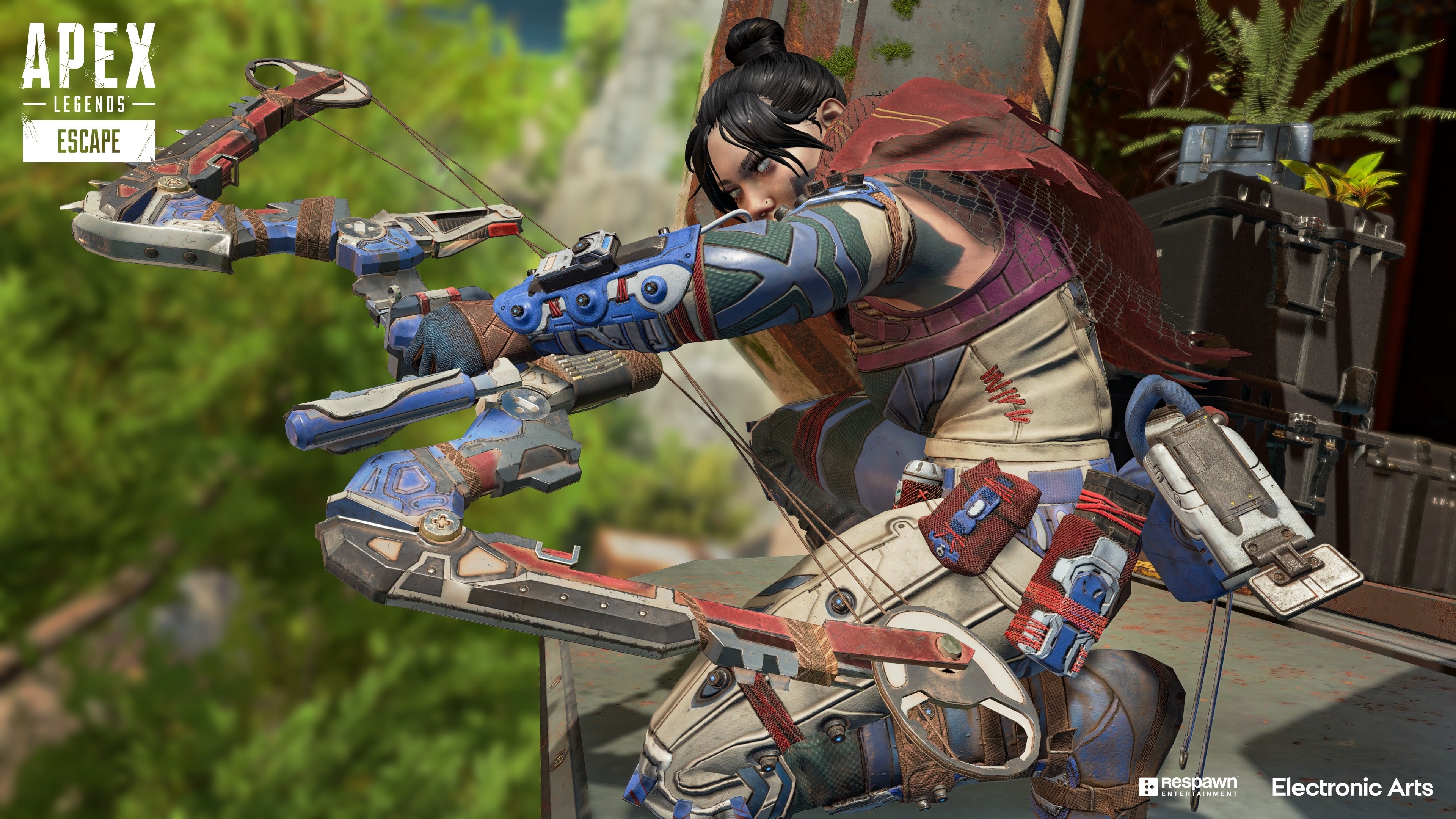 Wraith from Apex Legends with a bow HD Wallpaper