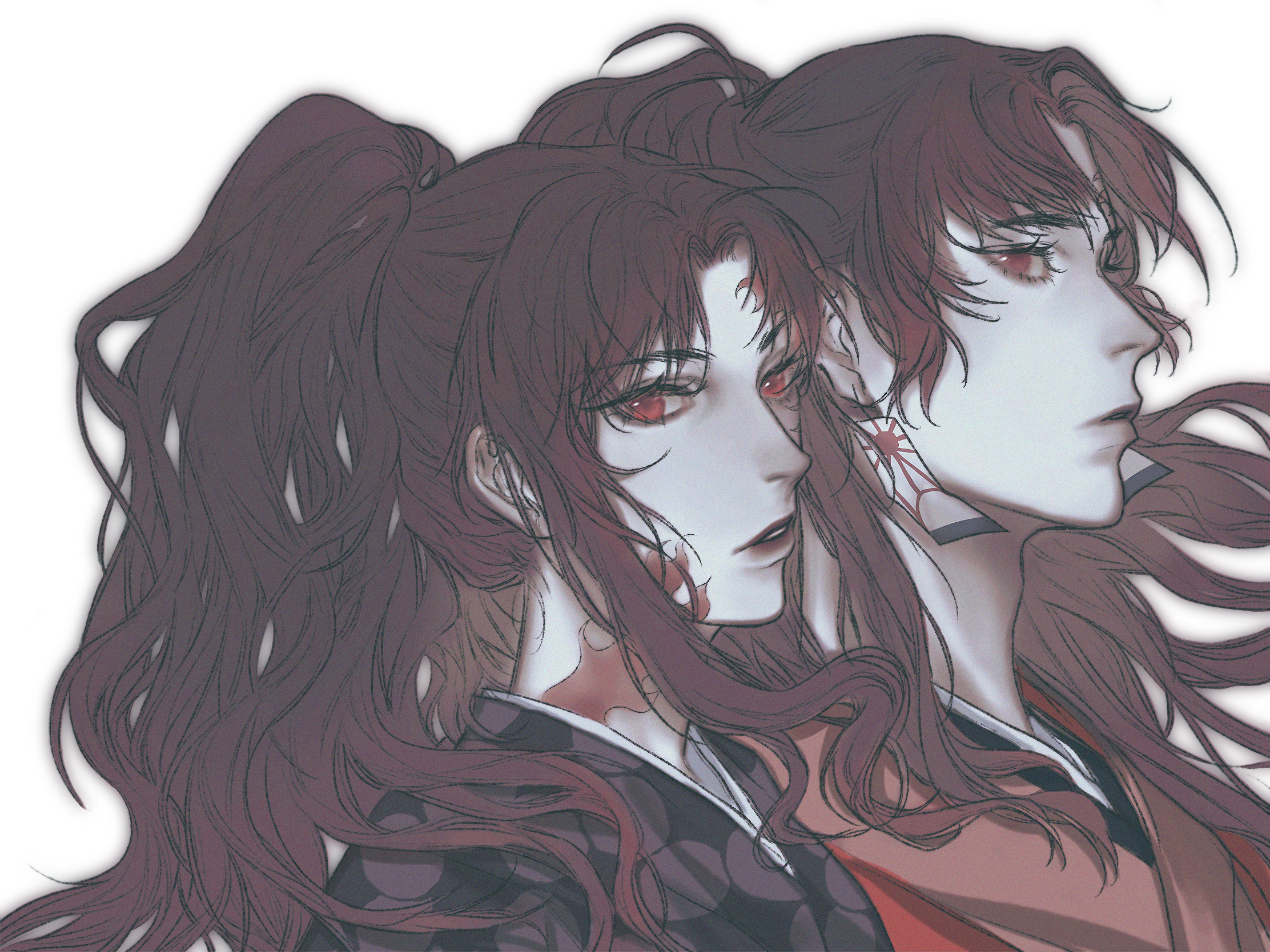 Yoriichi and Michikatsu Tsugikuni from Demon Slayer HD Wallpaper