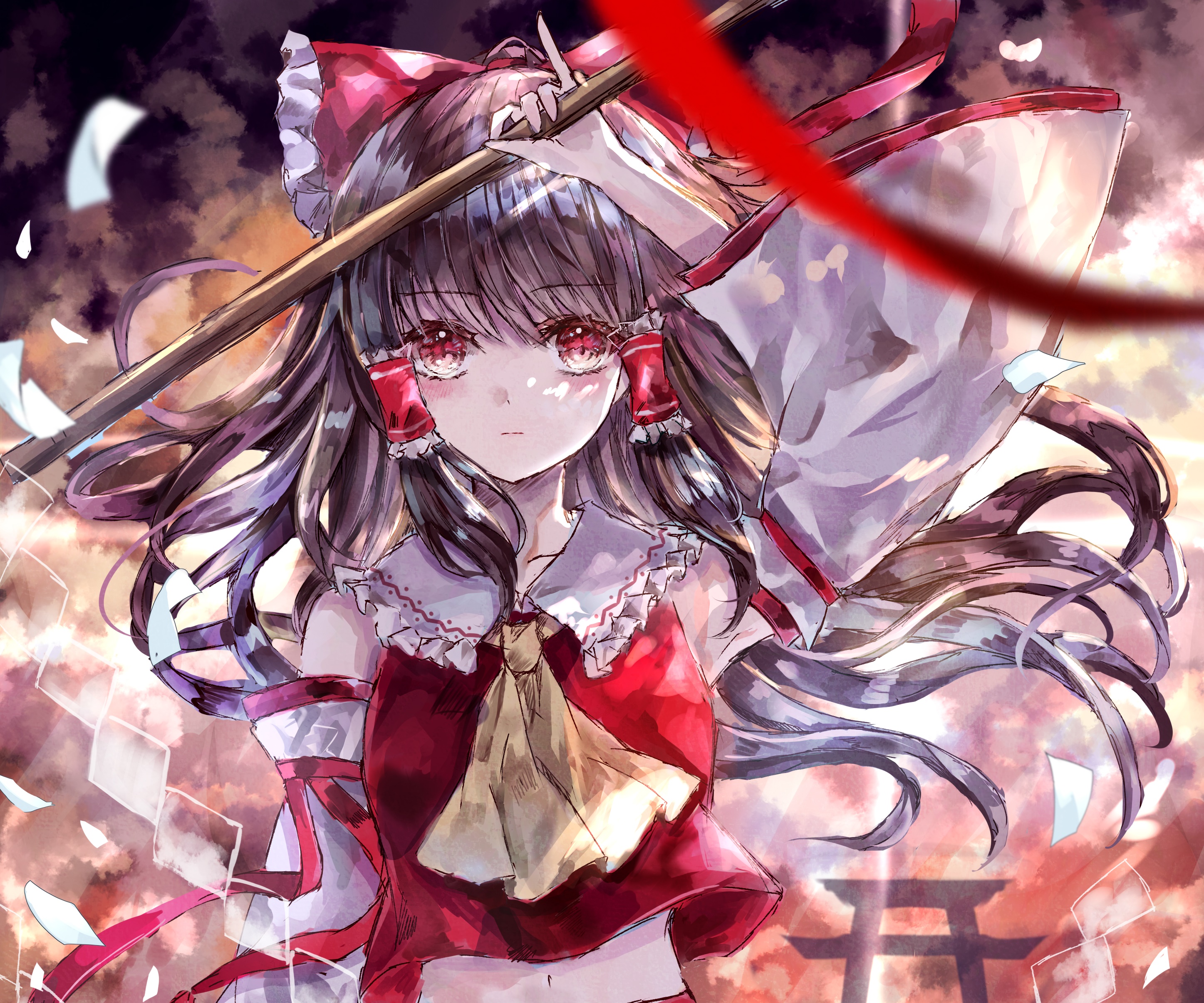 Reimu Hakurei from Touhou Project HD Wallpaper