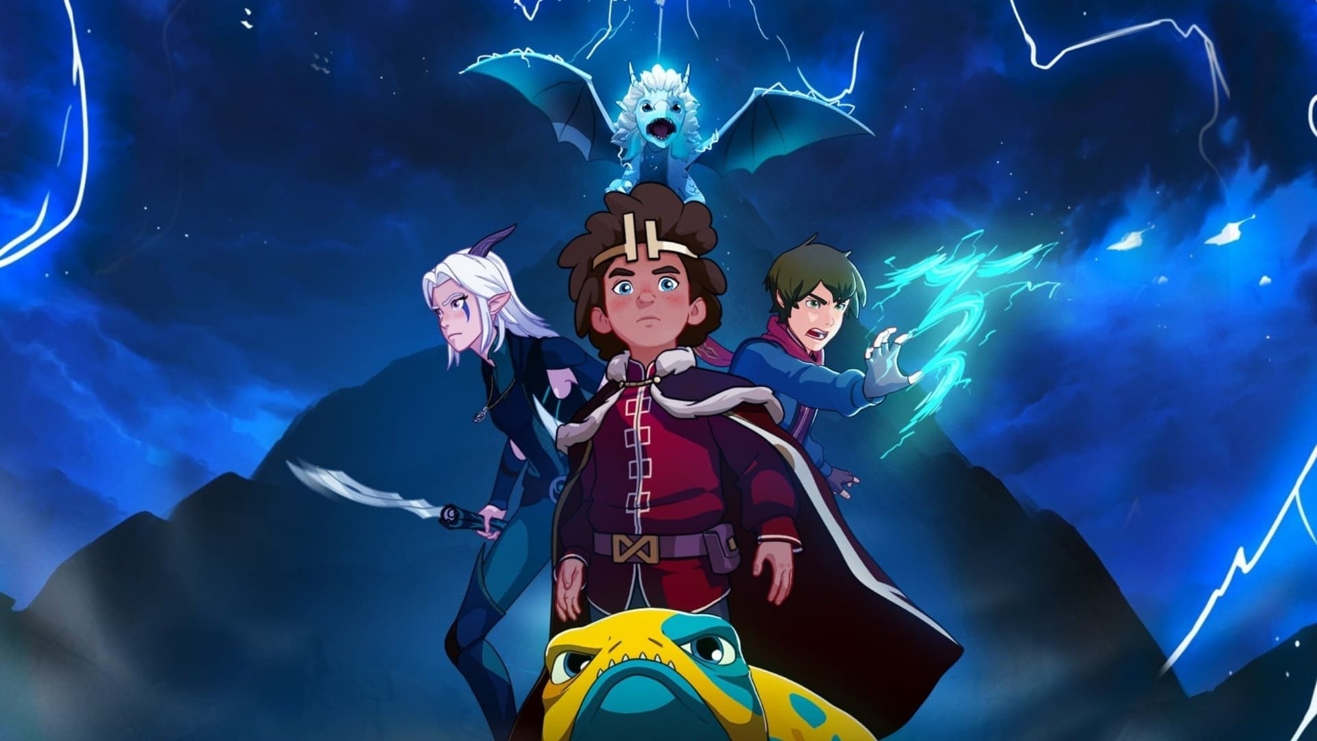 The Dragon Prince characters with dragon HD Wallpaper