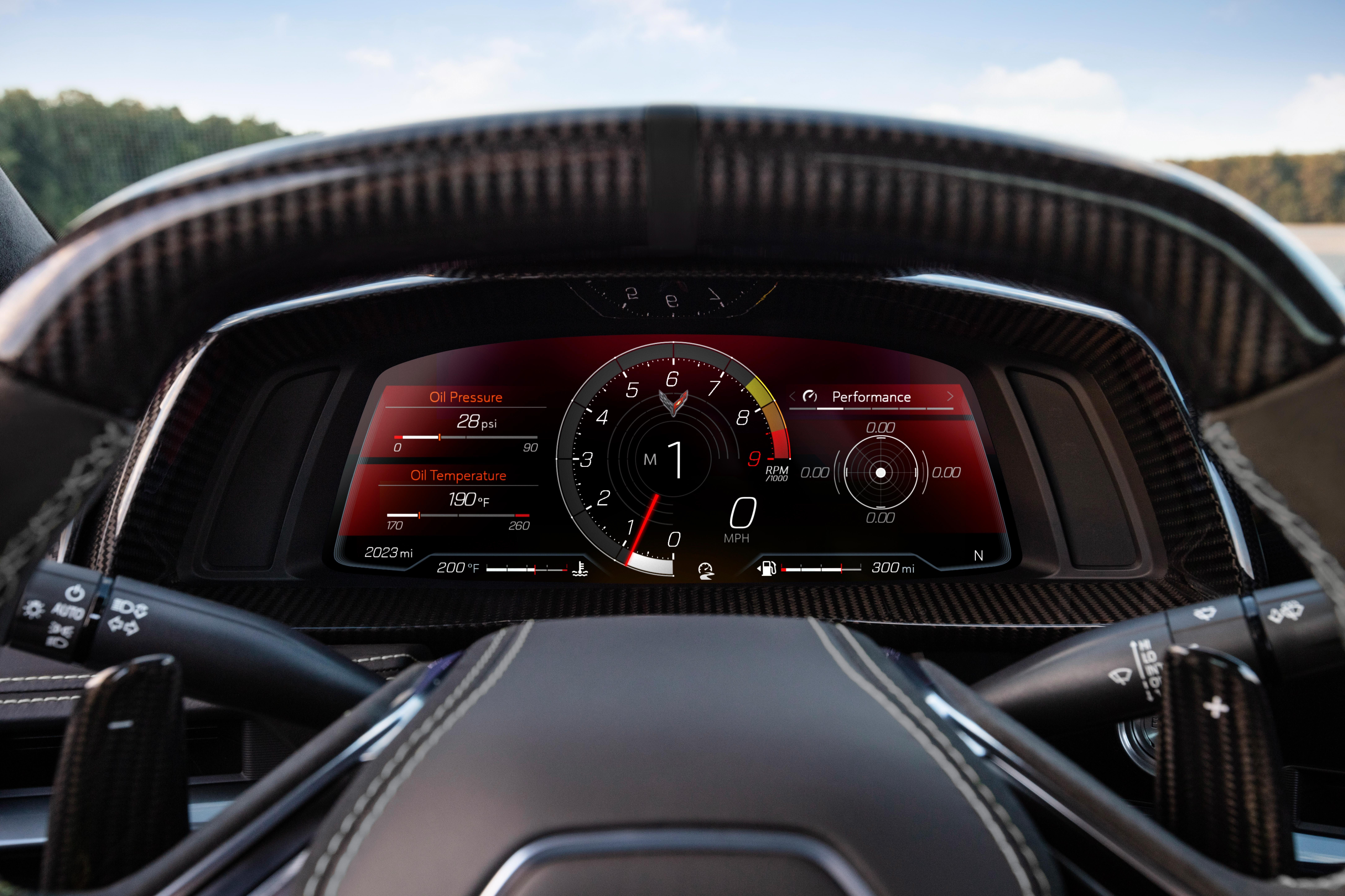 2023 Chevrolet Corvette Z06 digital dashboard HD Wallpaper