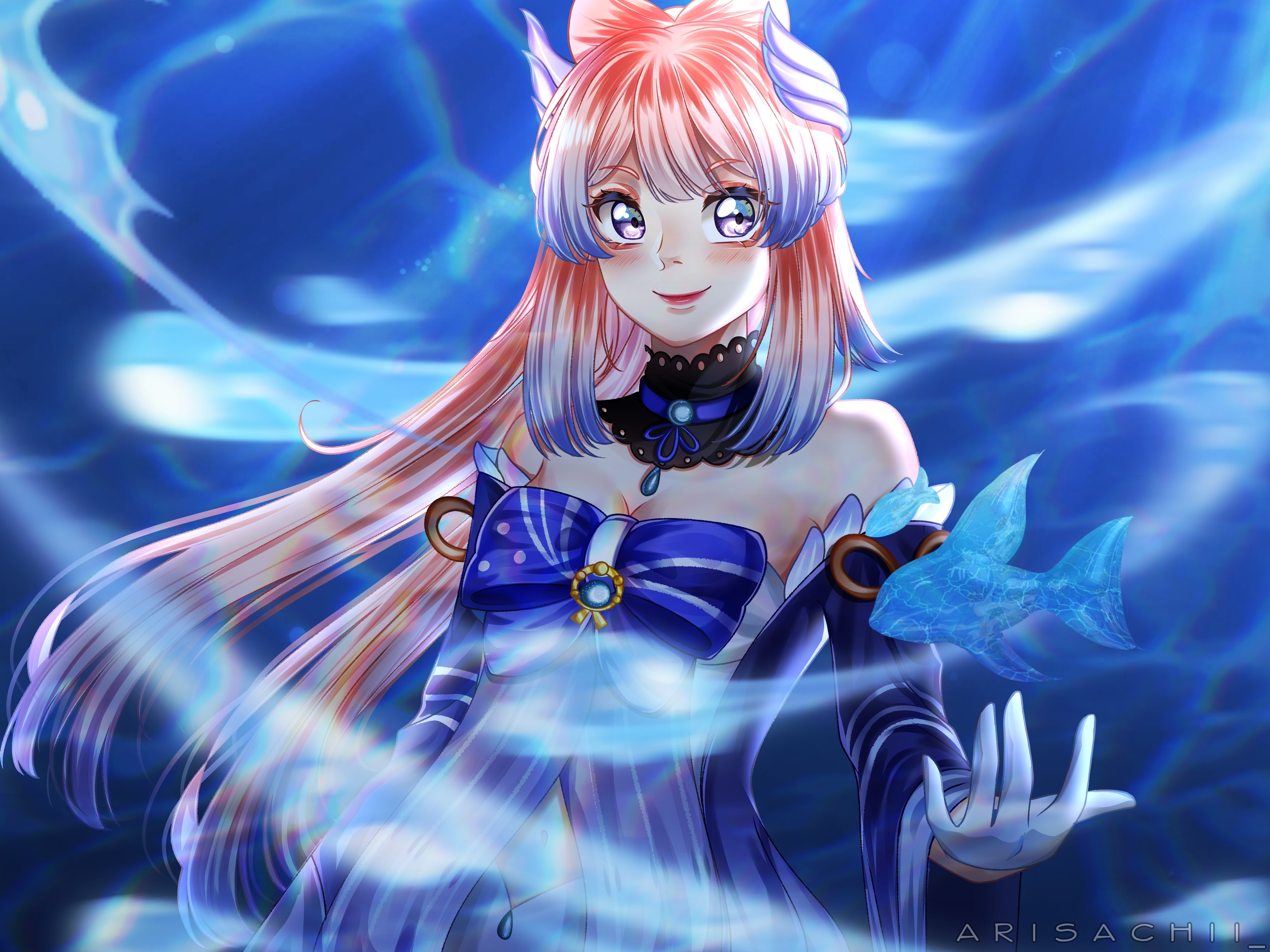 Sangonomiya Kokomi from Genshin Impact 4K HD Wallpaper