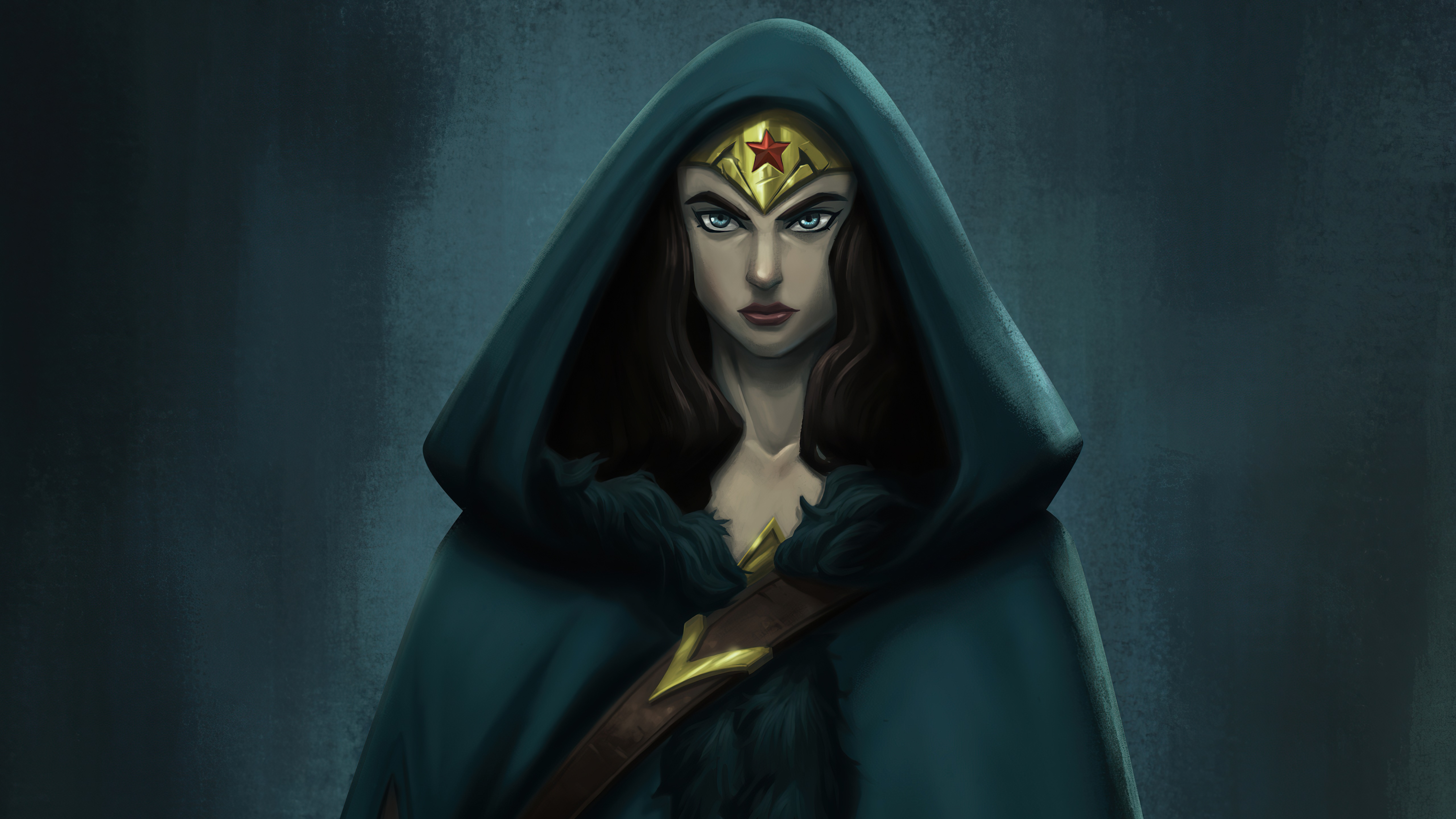 Wonder Woman from DC Comics wearing a hood HD Wallpaper