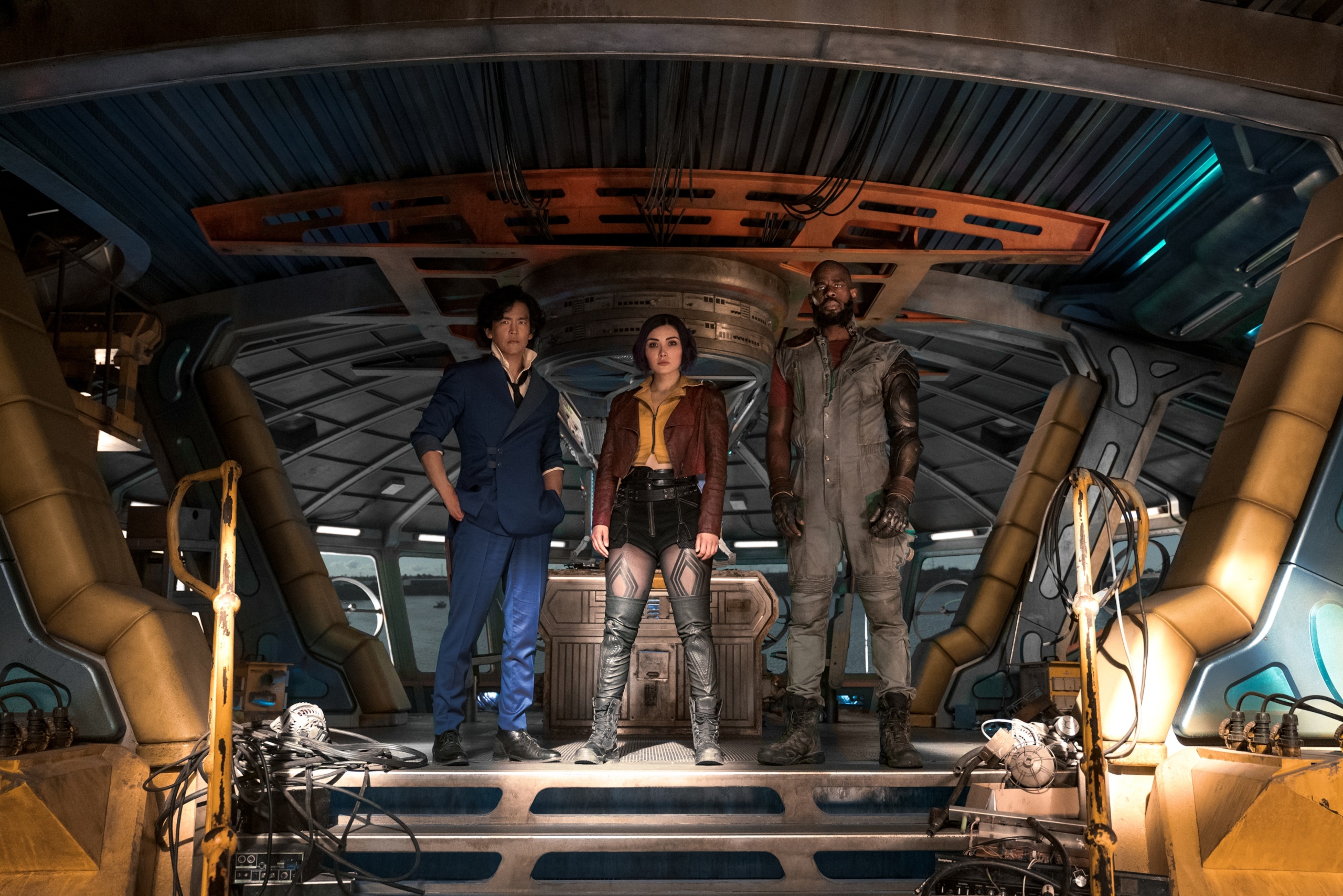 Spike Spiegel, Faye Valentine, and Jet Black from Cowboy Bebop HD Wallpaper