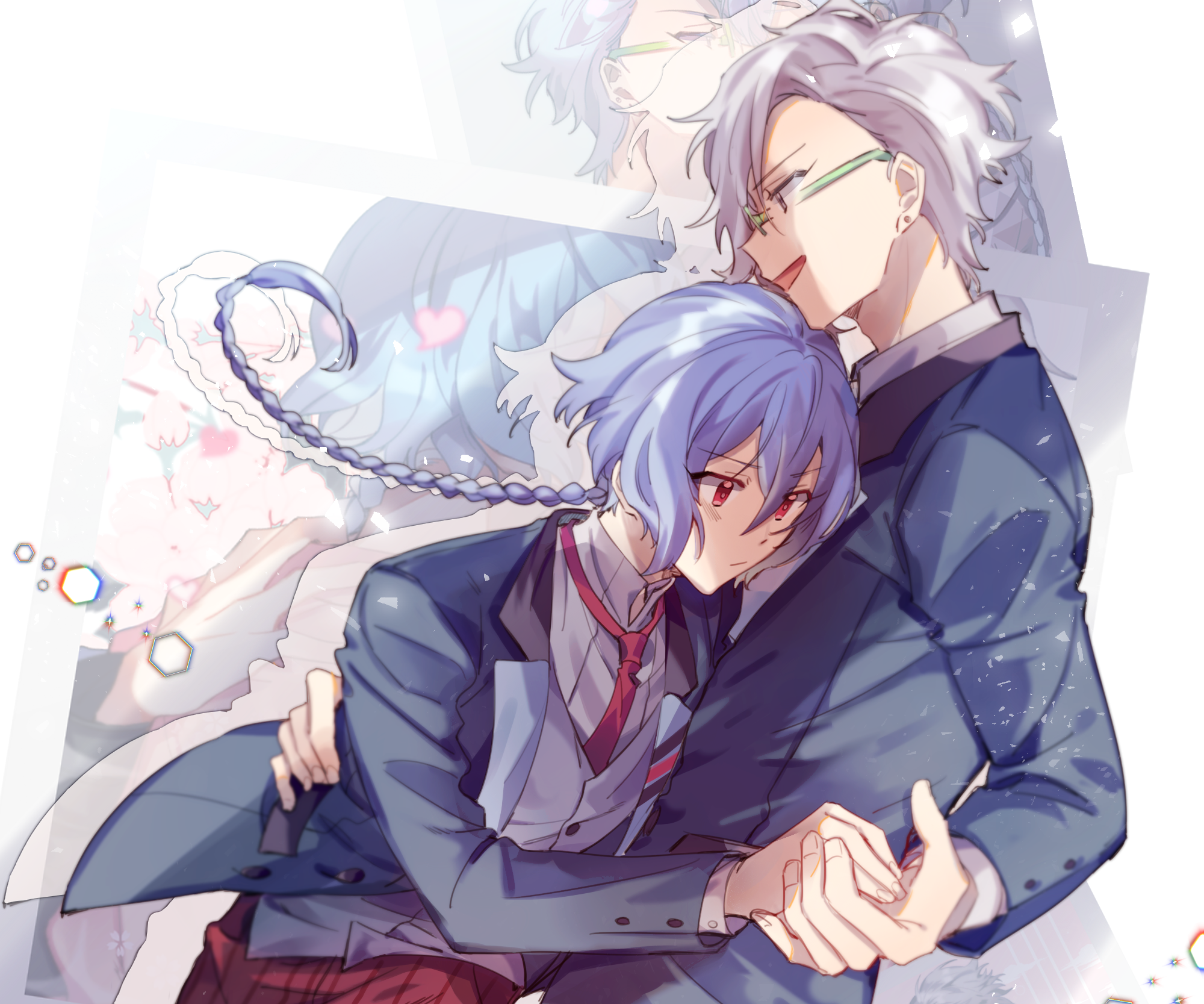 Asagiri Mikage and Chizuru Maki embracing HD Wallpaper