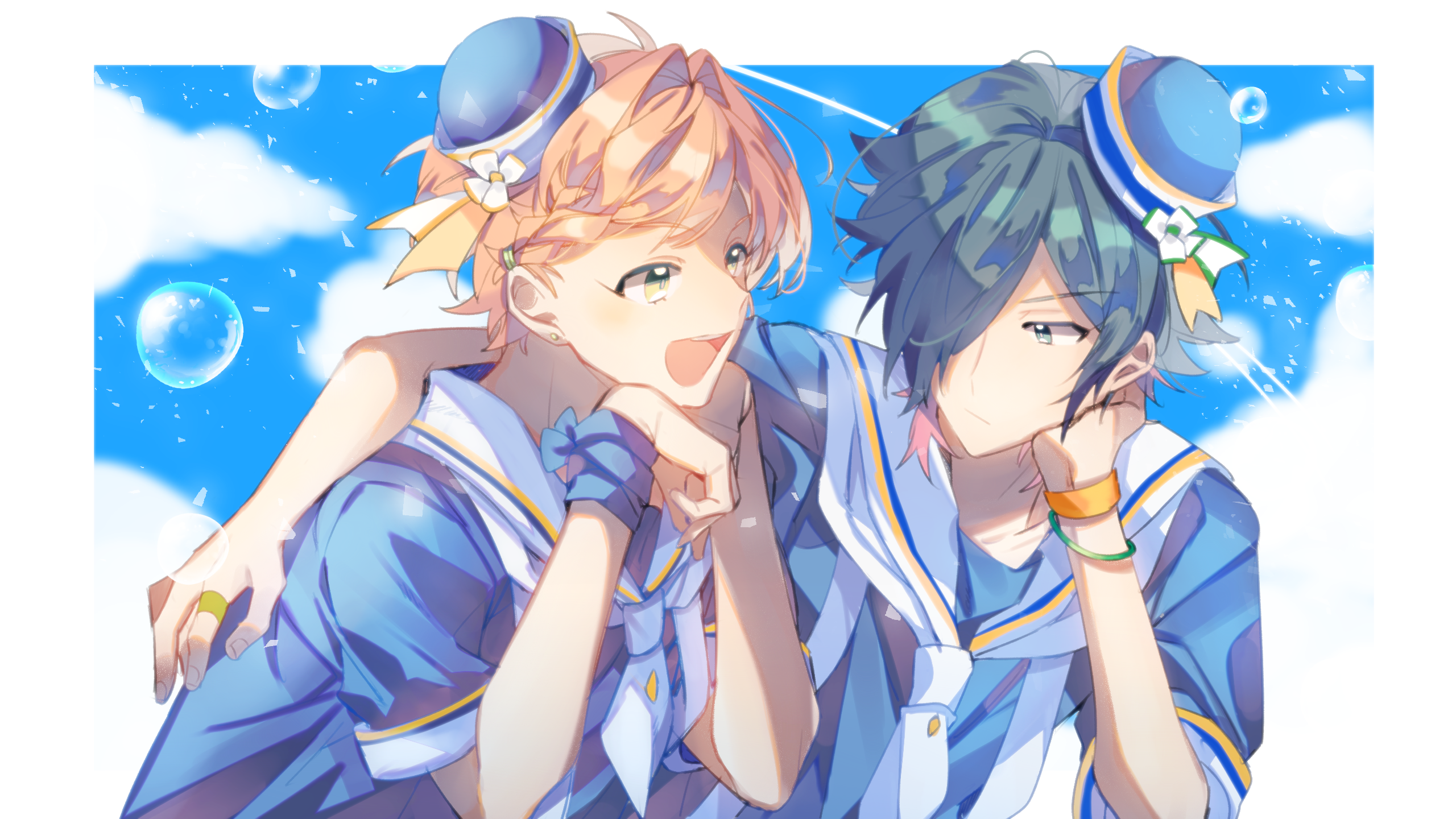 Senri Nito and Takaomi Shishimaru from DREAM!Ing HD HD Wallpaper