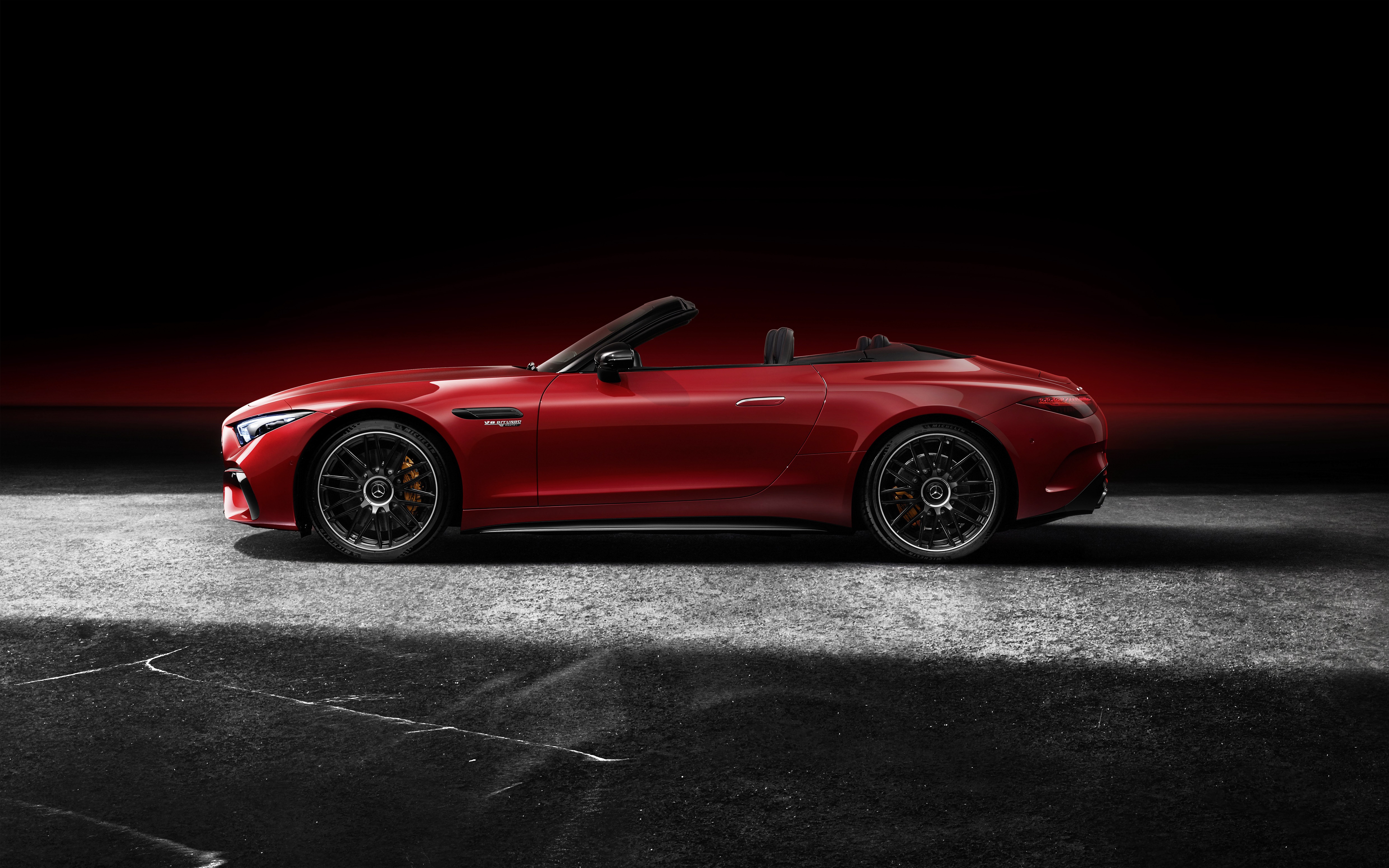 Red Mercedes-AMG SL 63 4MATIC Convertible HD Wallpaper