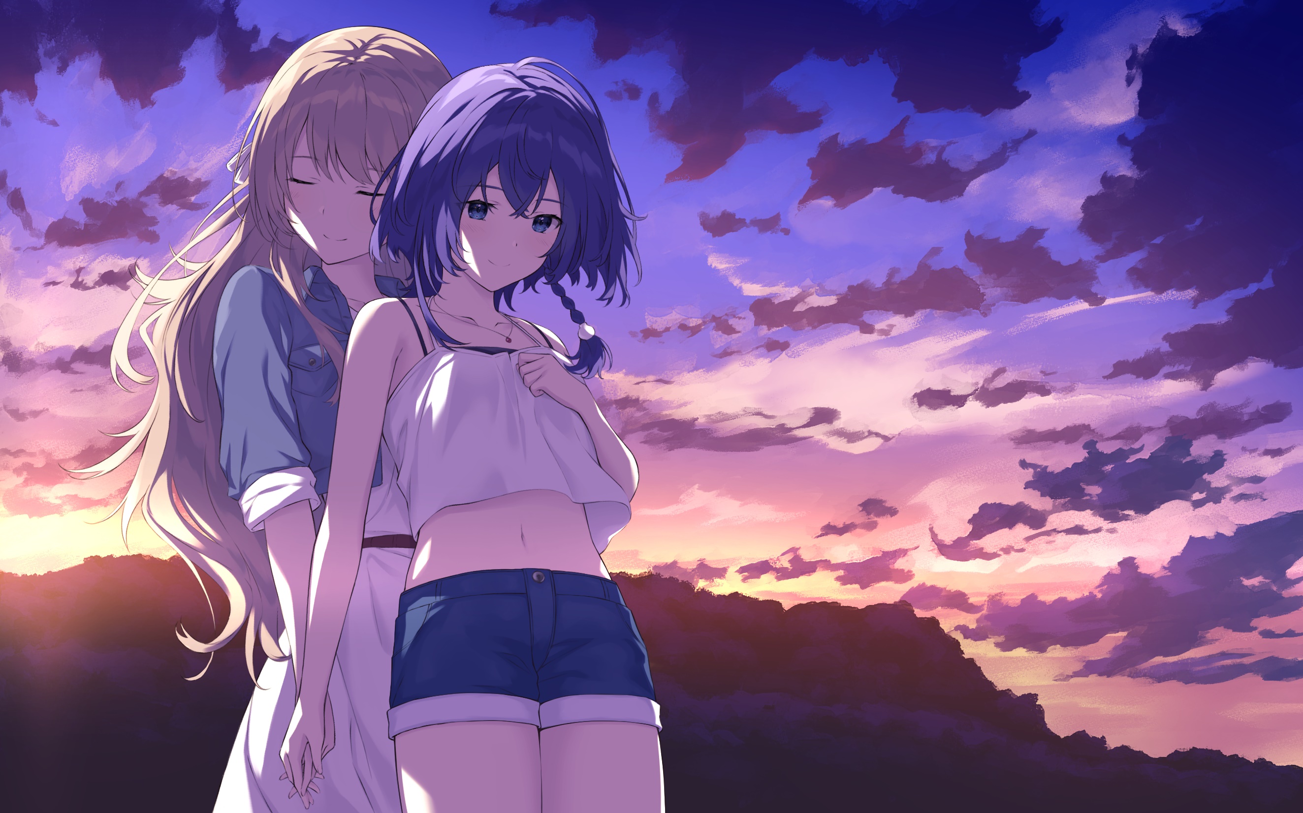 Kukuru Misakino and Fuka Miyazawa from Aquatope Of White Sand HD Wallpaper