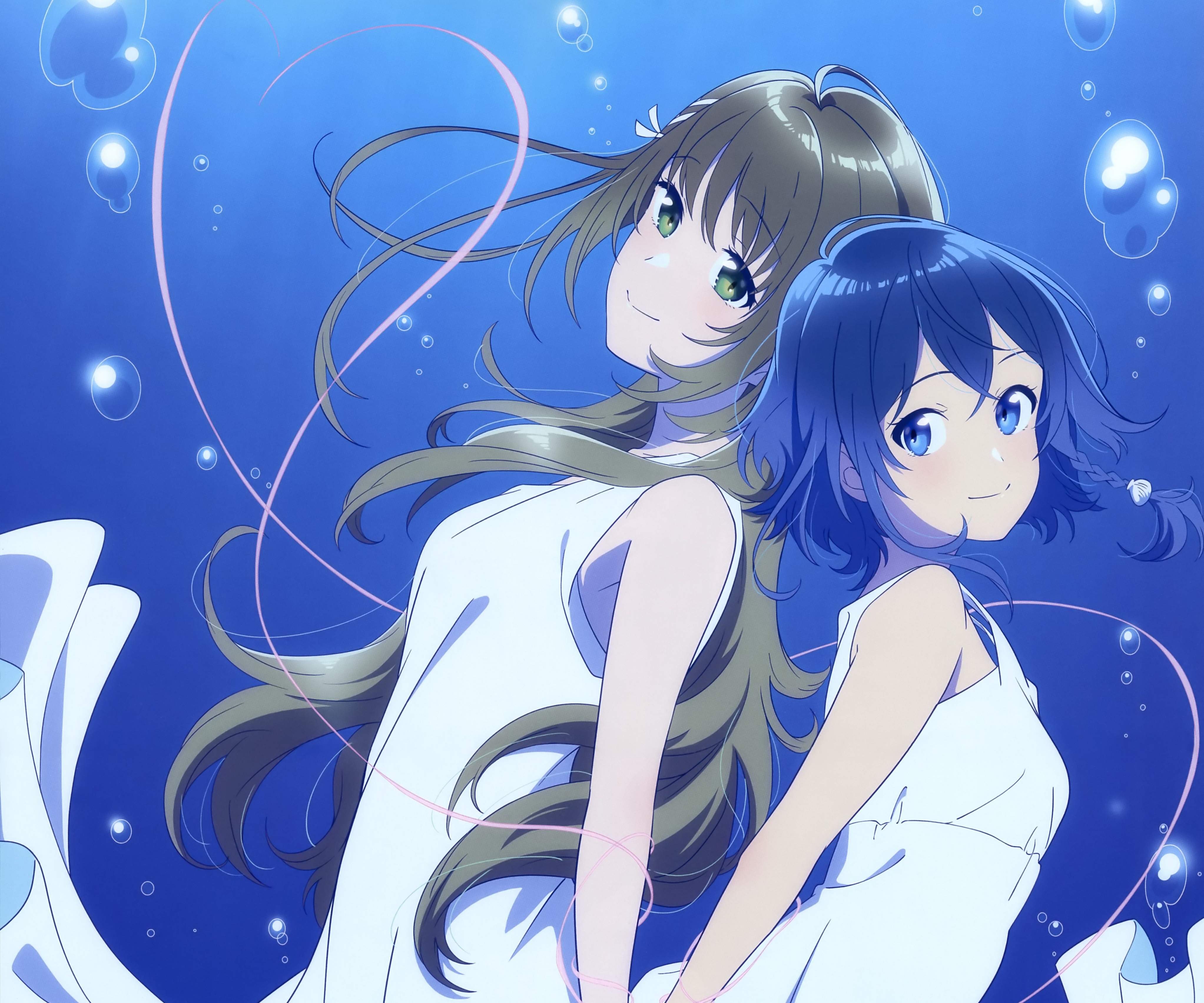 Kukuru Misakino and Fuka Miyazawa from Aquatope Of White Sand 4K HD Wallpaper
