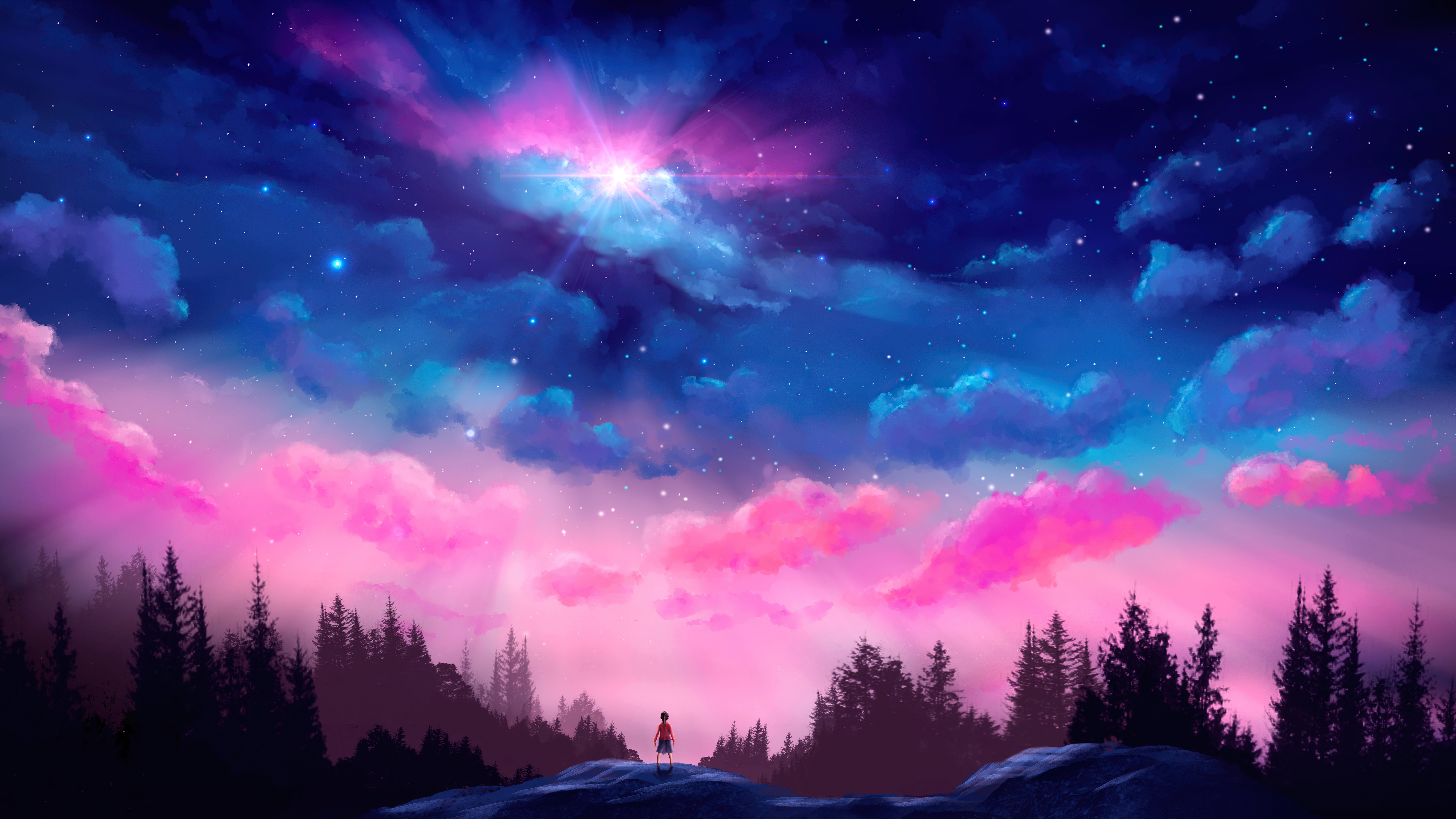 Fantasy Child 4K Sky HD Wallpaper
