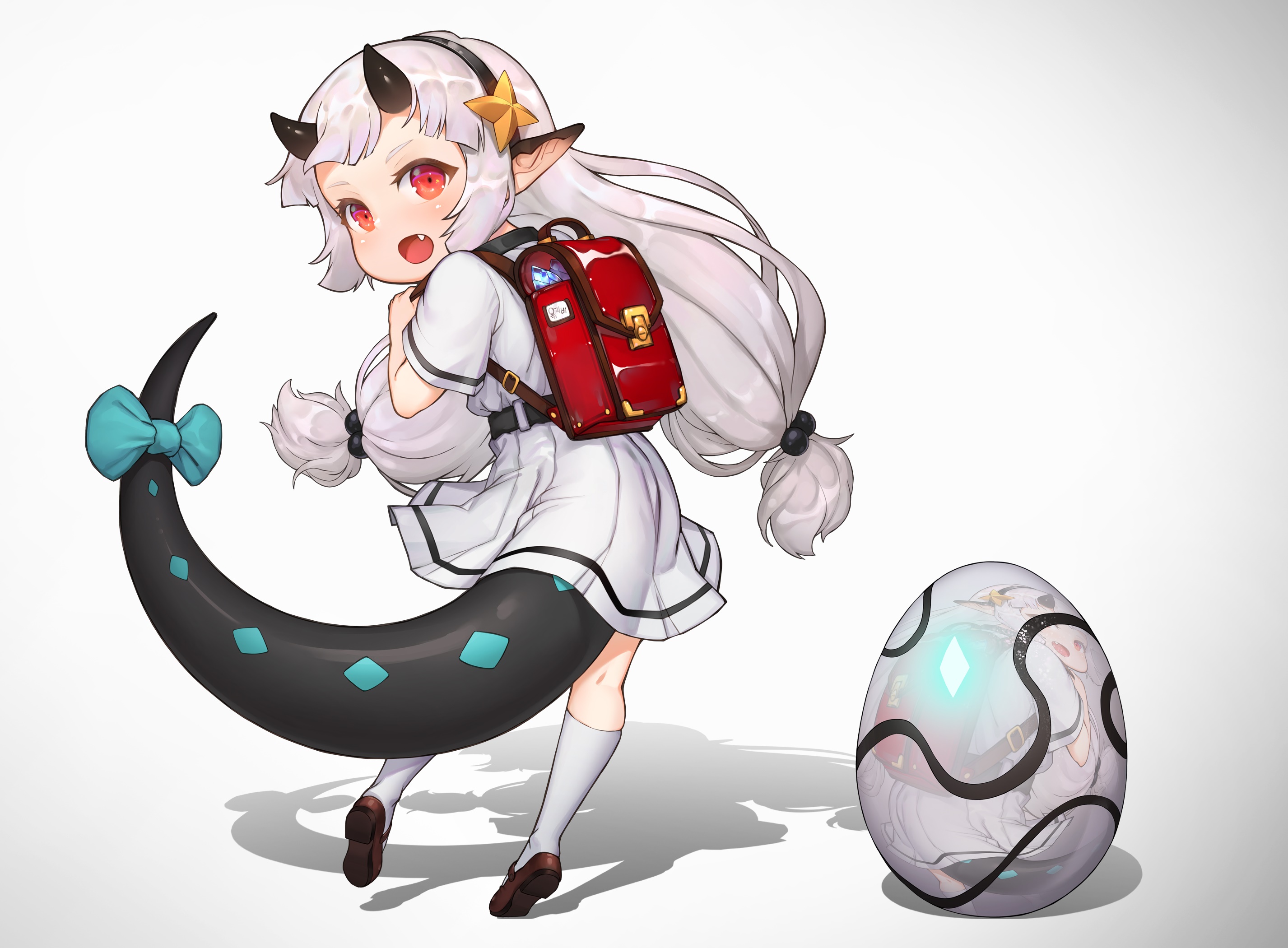 Yufine from Epic Seven with a dragon egg HD Wallpaper