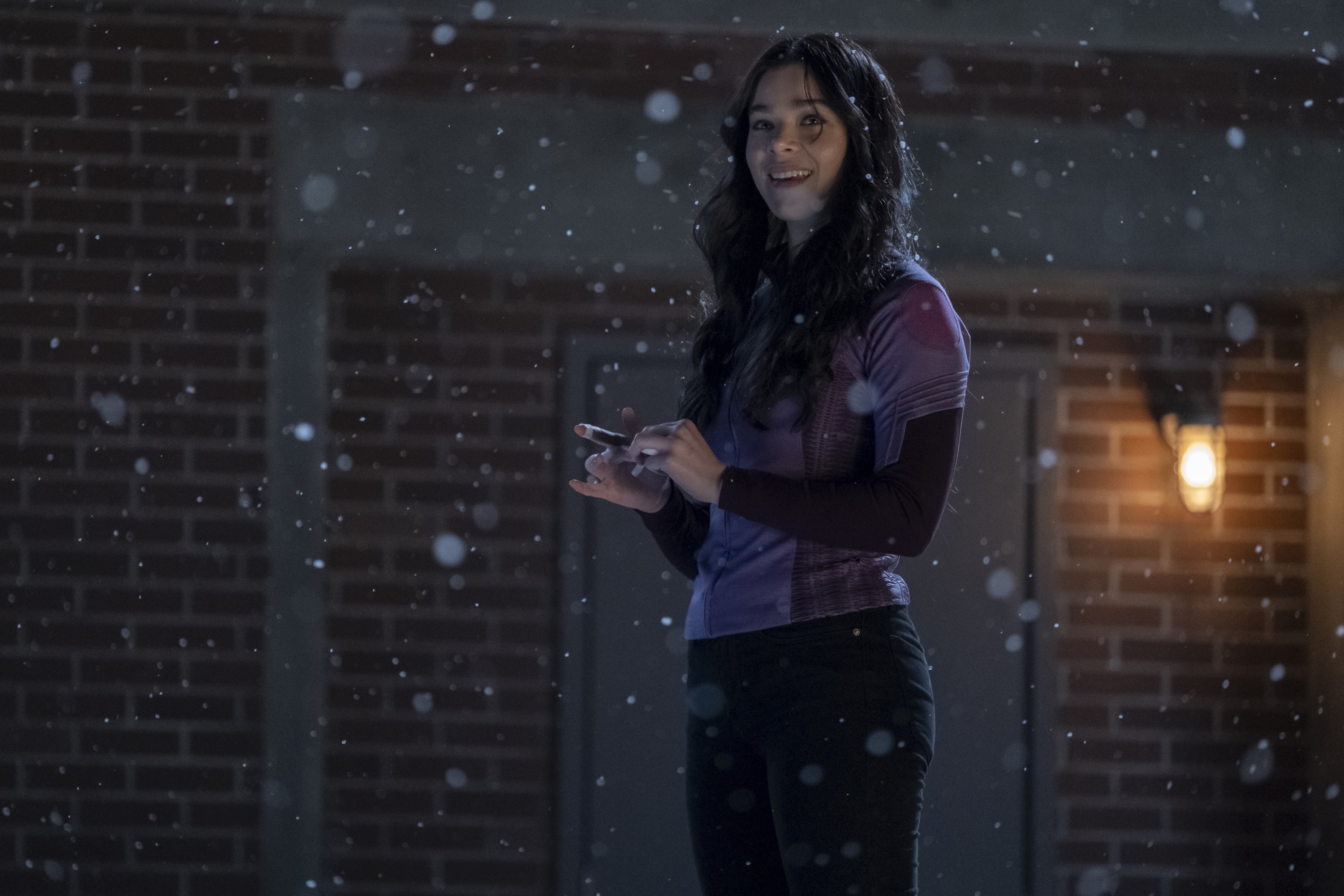 Kate Bishop from Hawkeye in the snow HD Wallpaper